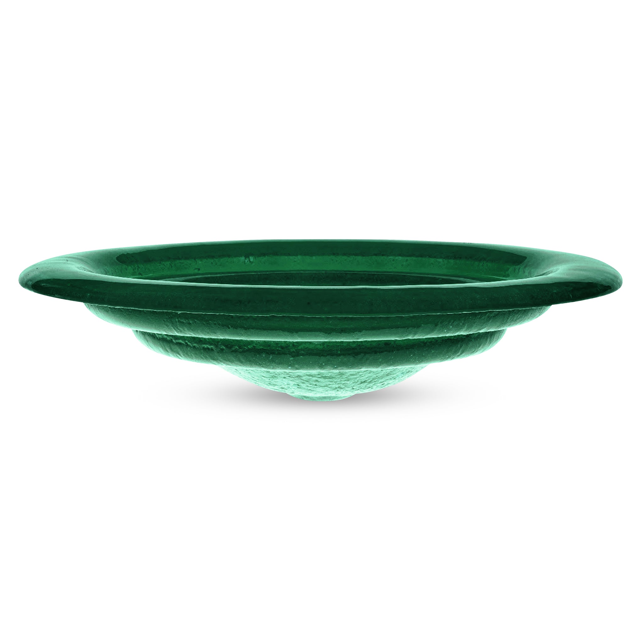 LAS053 Glass Semi-recessed Round Vessel Sink Bathroom