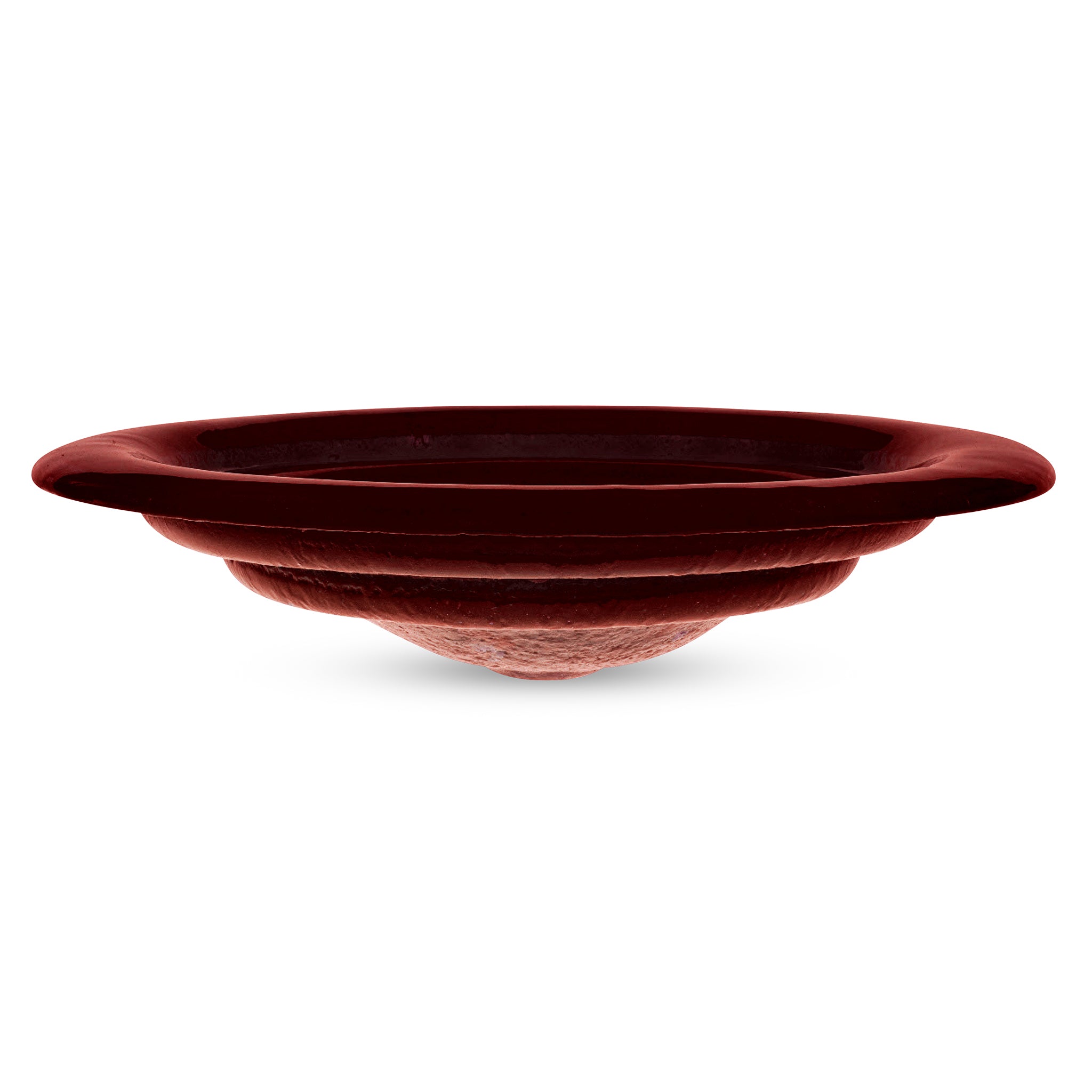 LAS053 Glass Semi-recessed Round Vessel Sink Bathroom