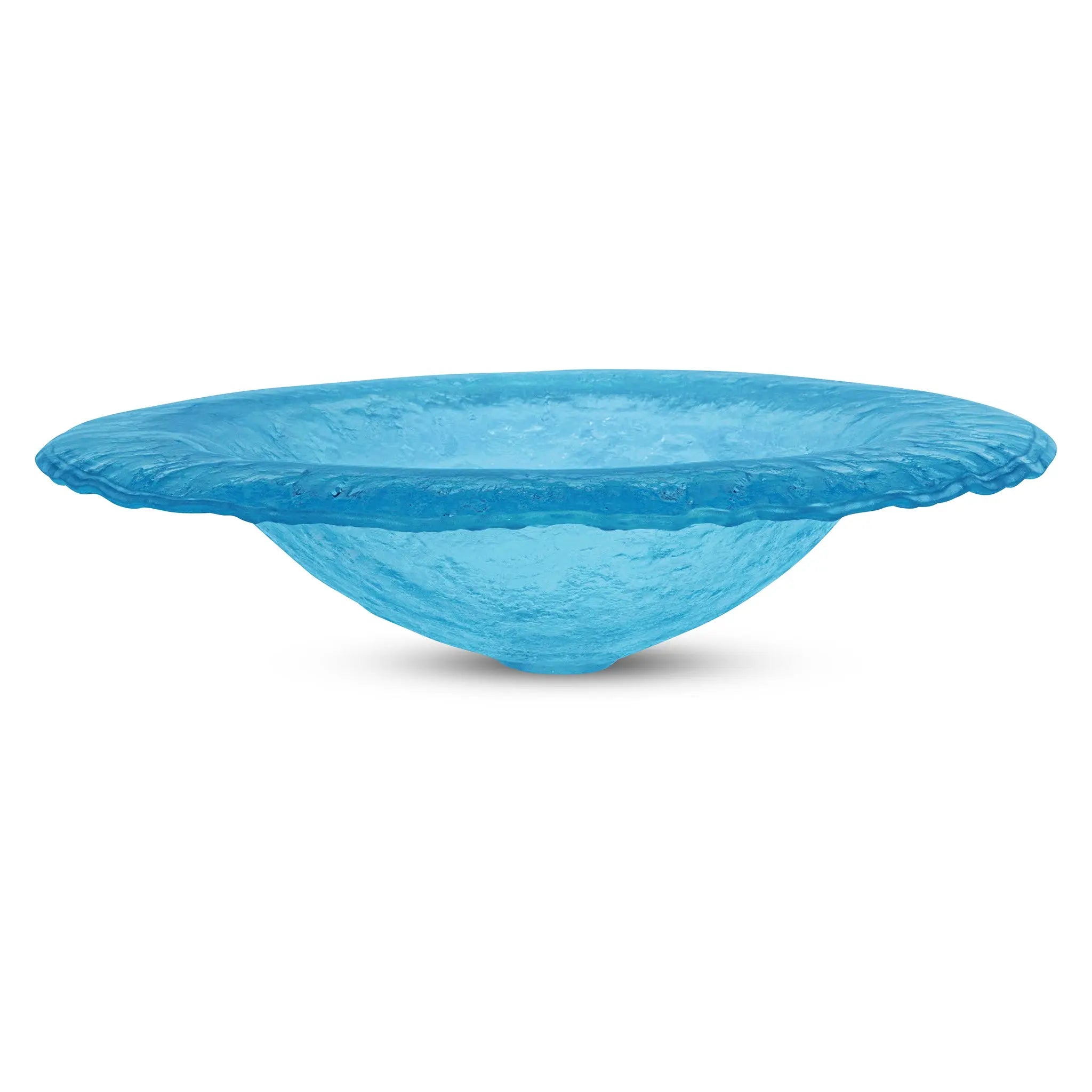 LAS01 Glass Round Vessel Sink - Premium Handcrafted Basin VERRE GALLERY by Renaissance Glassworks Inc