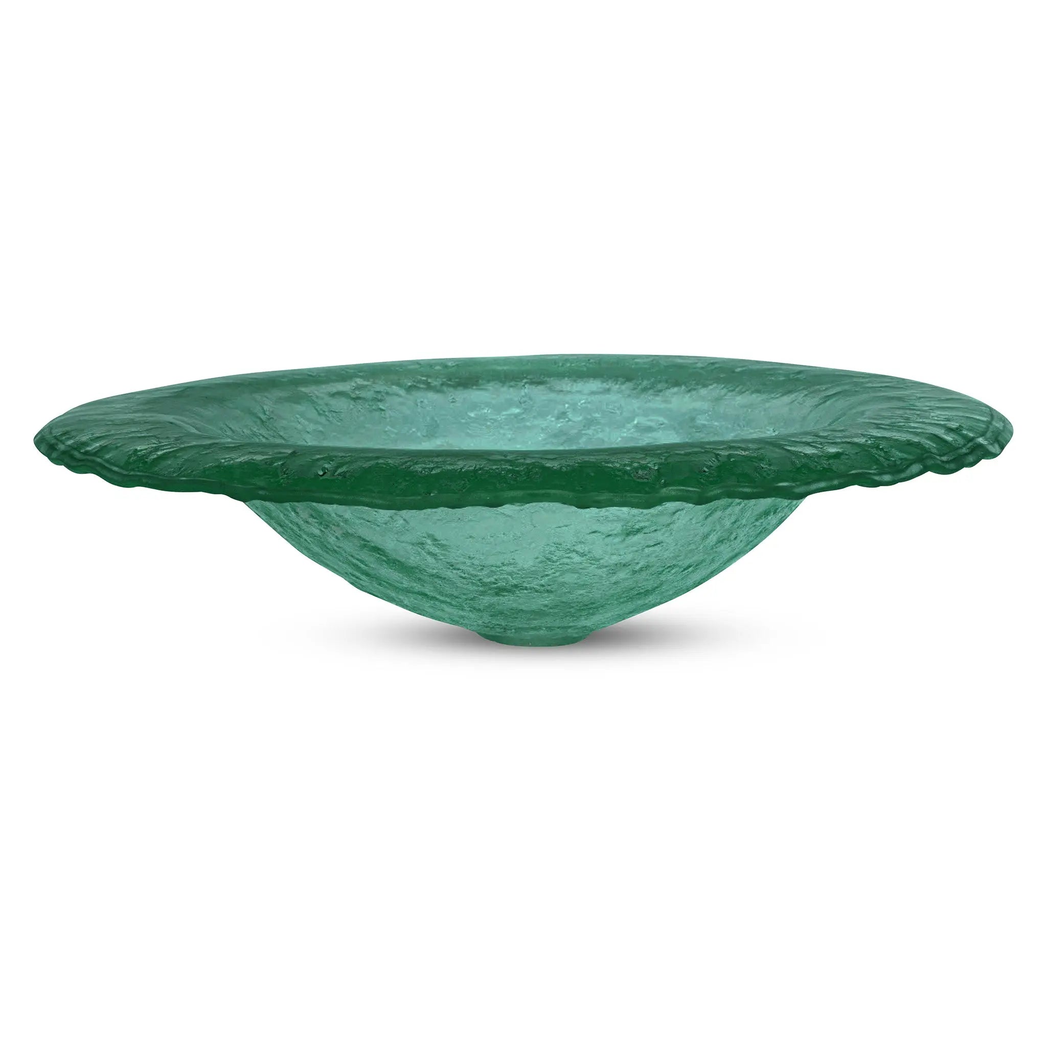 LAS01 Glass Round Vessel Sink - Premium Handcrafted Basin VERRE GALLERY by Renaissance Glassworks Inc