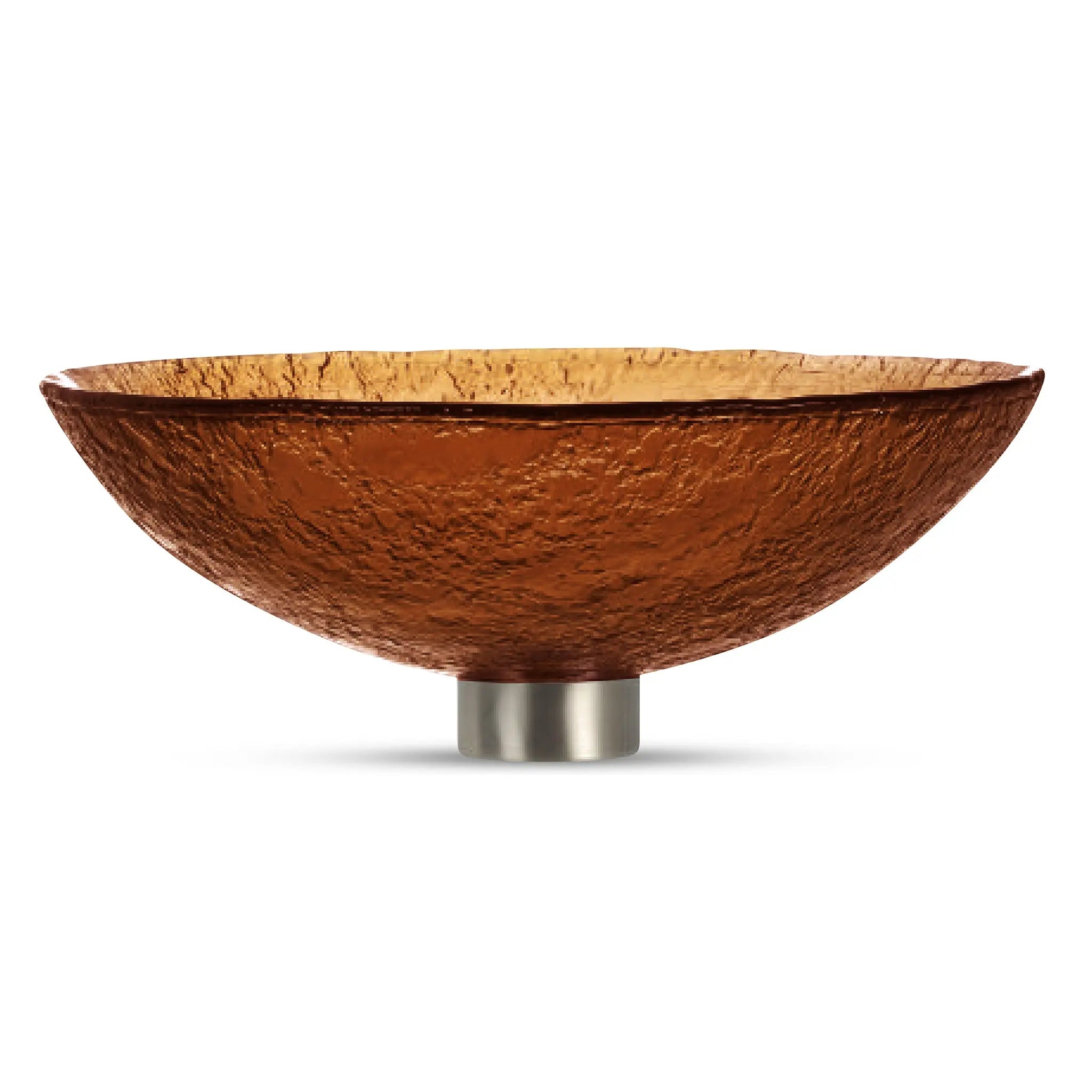 LAS02 Glass Round Vessel Sink - Premium Handcrafted Basin VERRE GALLERY by Renaissance Glassworks Inc