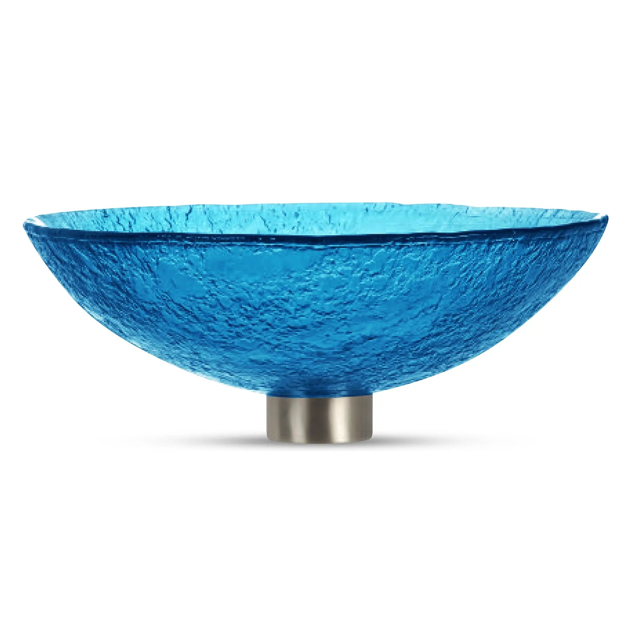LAS02 Glass Round Vessel Sink - Premium Handcrafted Basin VERRE GALLERY by Renaissance Glassworks Inc