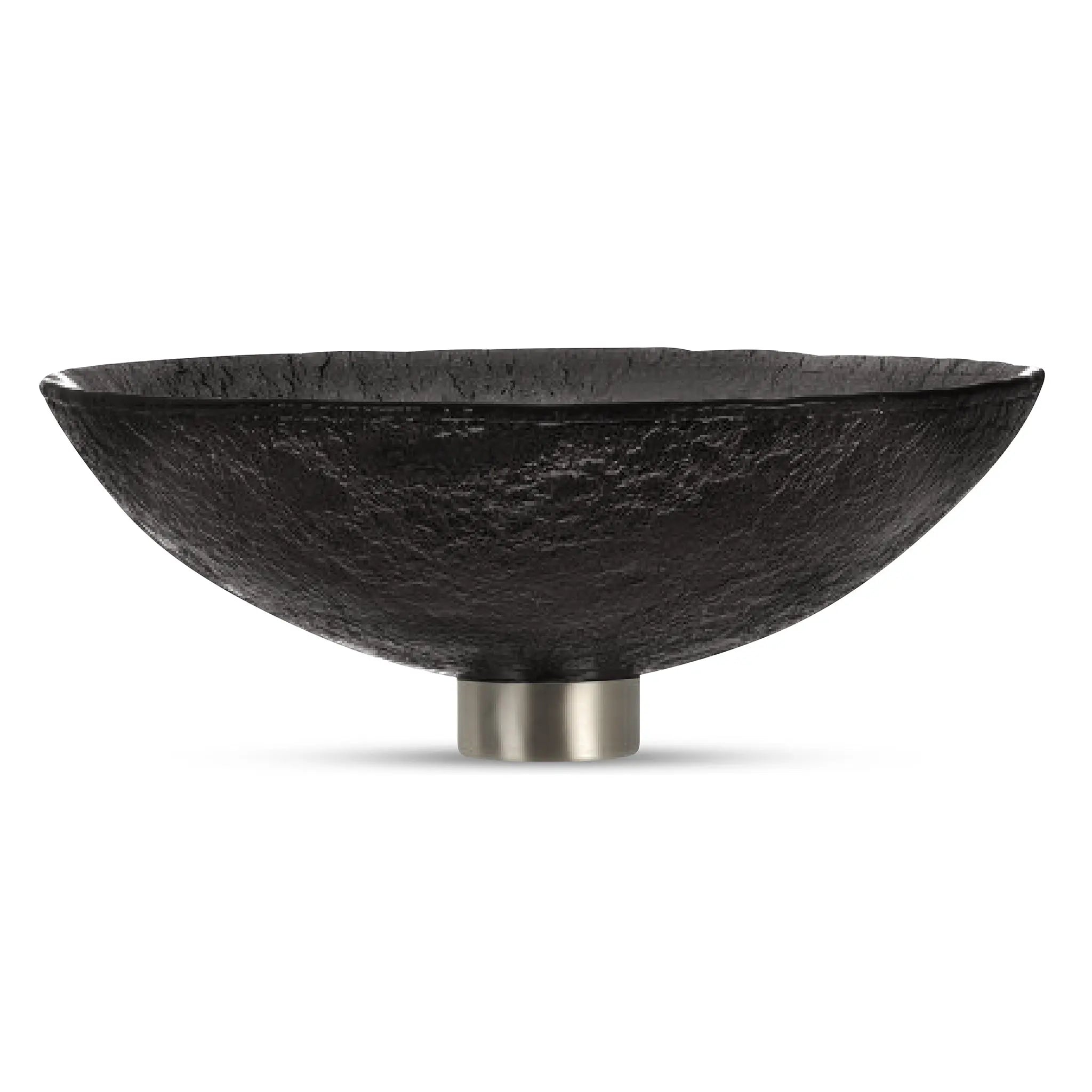 LAS02 Glass Round Vessel Sink - Premium Handcrafted Basin VERRE GALLERY by Renaissance Glassworks Inc
