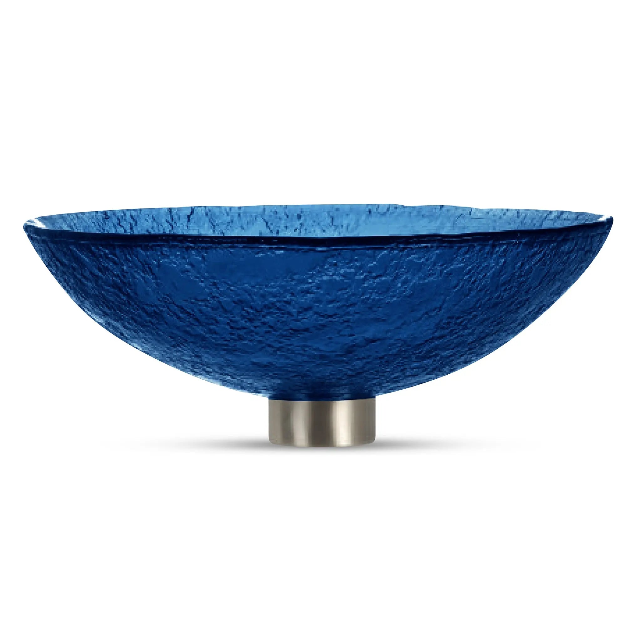 LAS02 Glass Round Vessel Sink - Premium Handcrafted Basin VERRE GALLERY by Renaissance Glassworks Inc