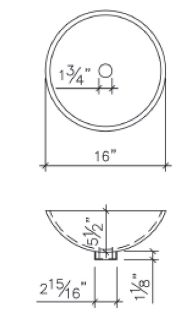 LAS02 Glass Round Vessel Sink Bathroom