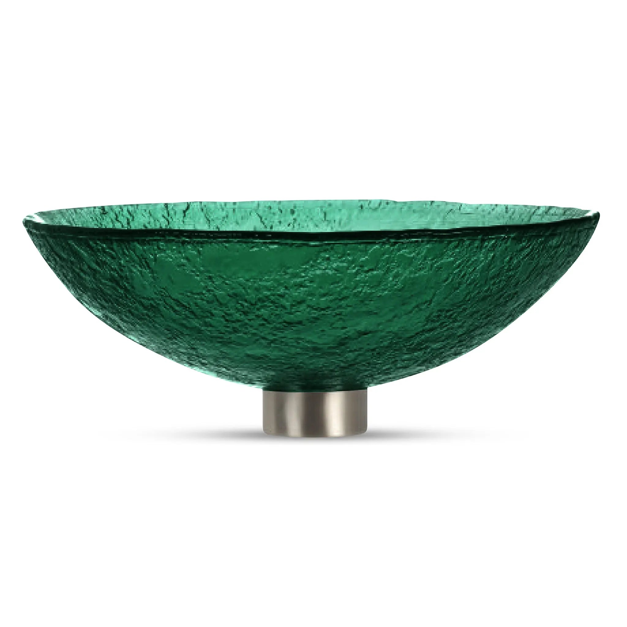 LAS02 Glass Round Vessel Sink - Premium Handcrafted Basin VERRE GALLERY by Renaissance Glassworks Inc