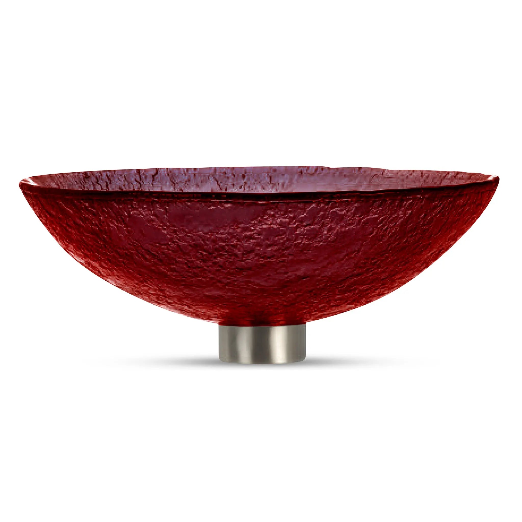 LAS02 Glass Round Vessel Sink - Premium Handcrafted Basin VERRE GALLERY by Renaissance Glassworks Inc