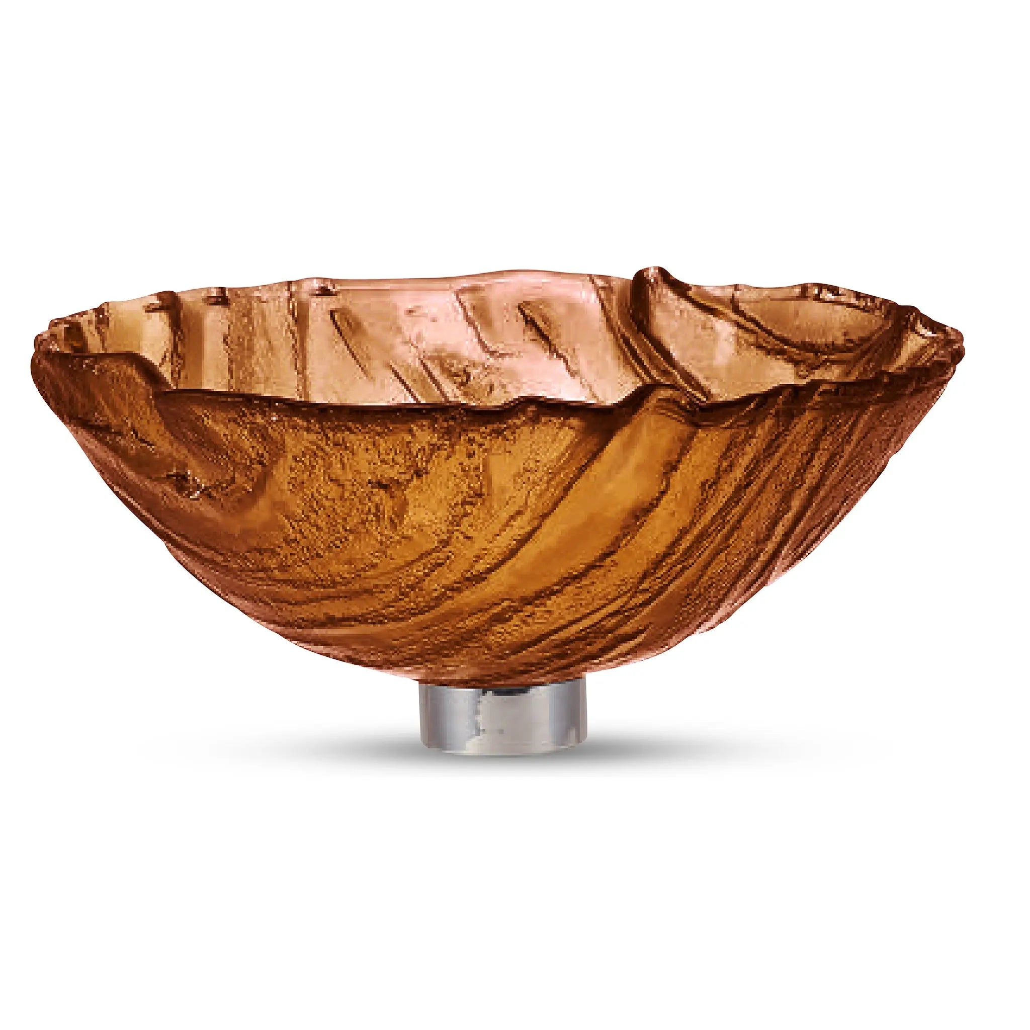 LAS03 Glass Round Vessel Sink - Premium Handcrafted Basin VERRE GALLERY by Renaissance Glassworks Inc