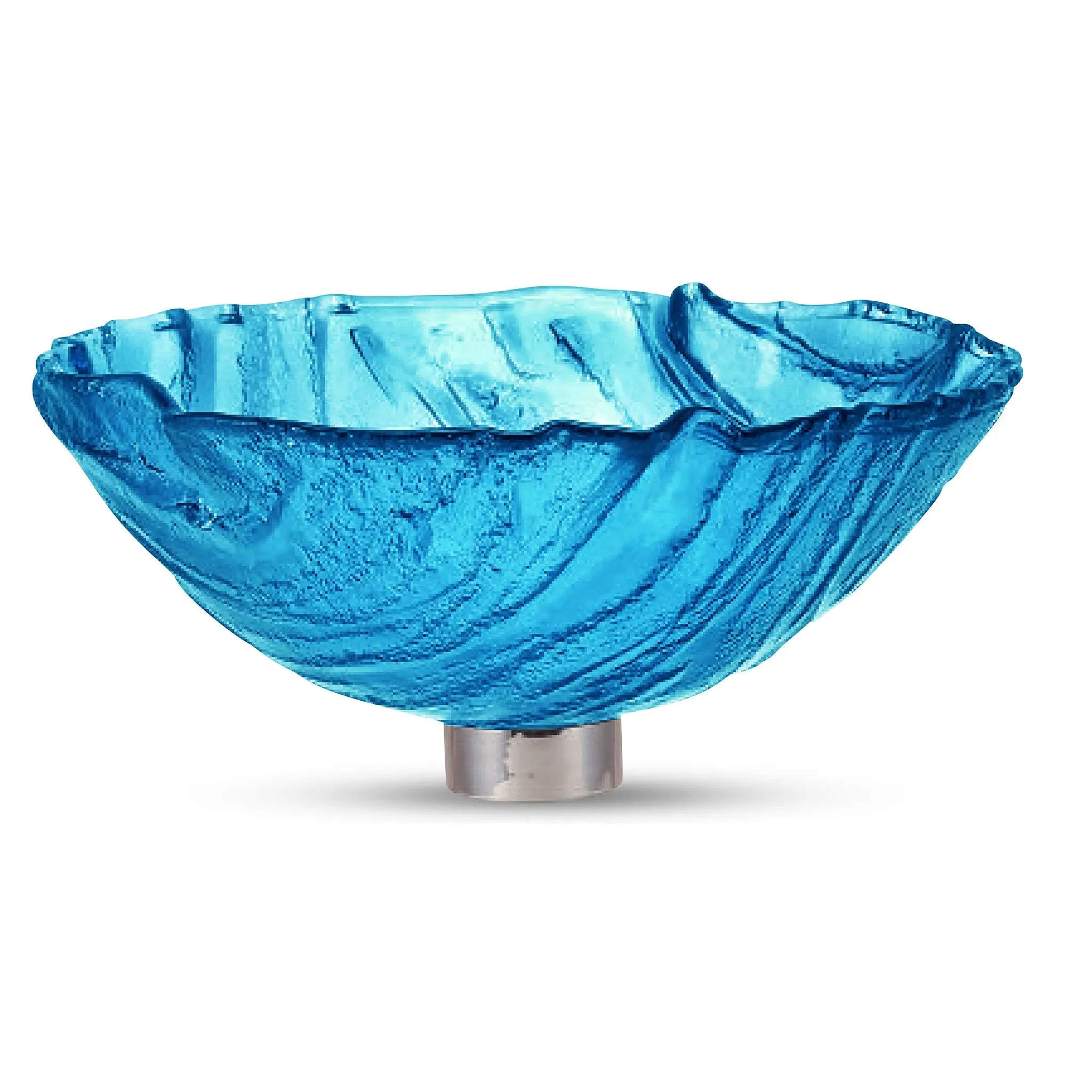 LAS03 Glass Round Vessel Sink - Premium Handcrafted Basin VERRE GALLERY by Renaissance Glassworks Inc