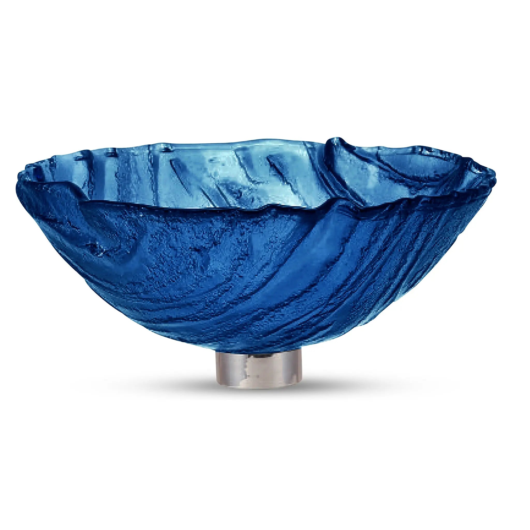 LAS03 Glass Round Vessel Sink - Premium Handcrafted Basin VERRE GALLERY by Renaissance Glassworks Inc