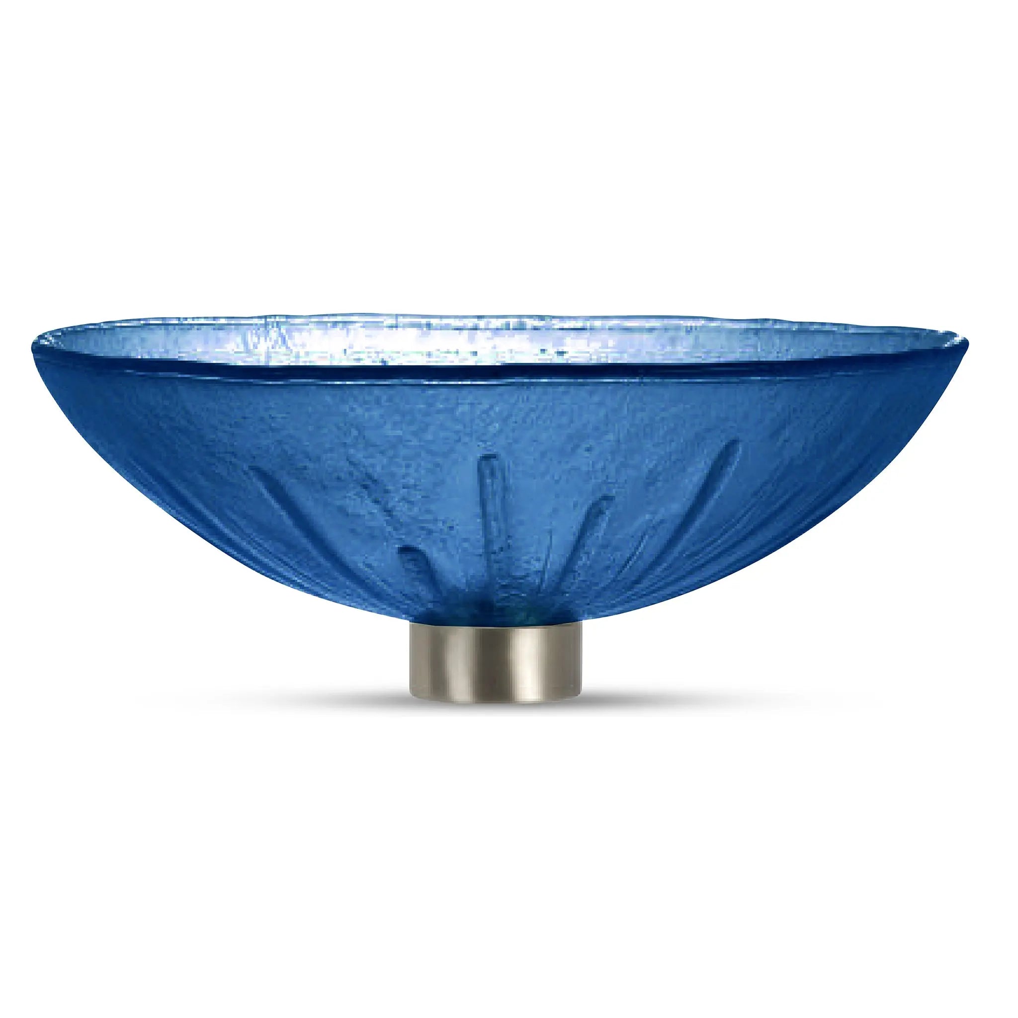 LAS04 Glass Round Vessel Sink - Premium Handcrafted Basin VERRE GALLERY by Renaissance Glassworks Inc