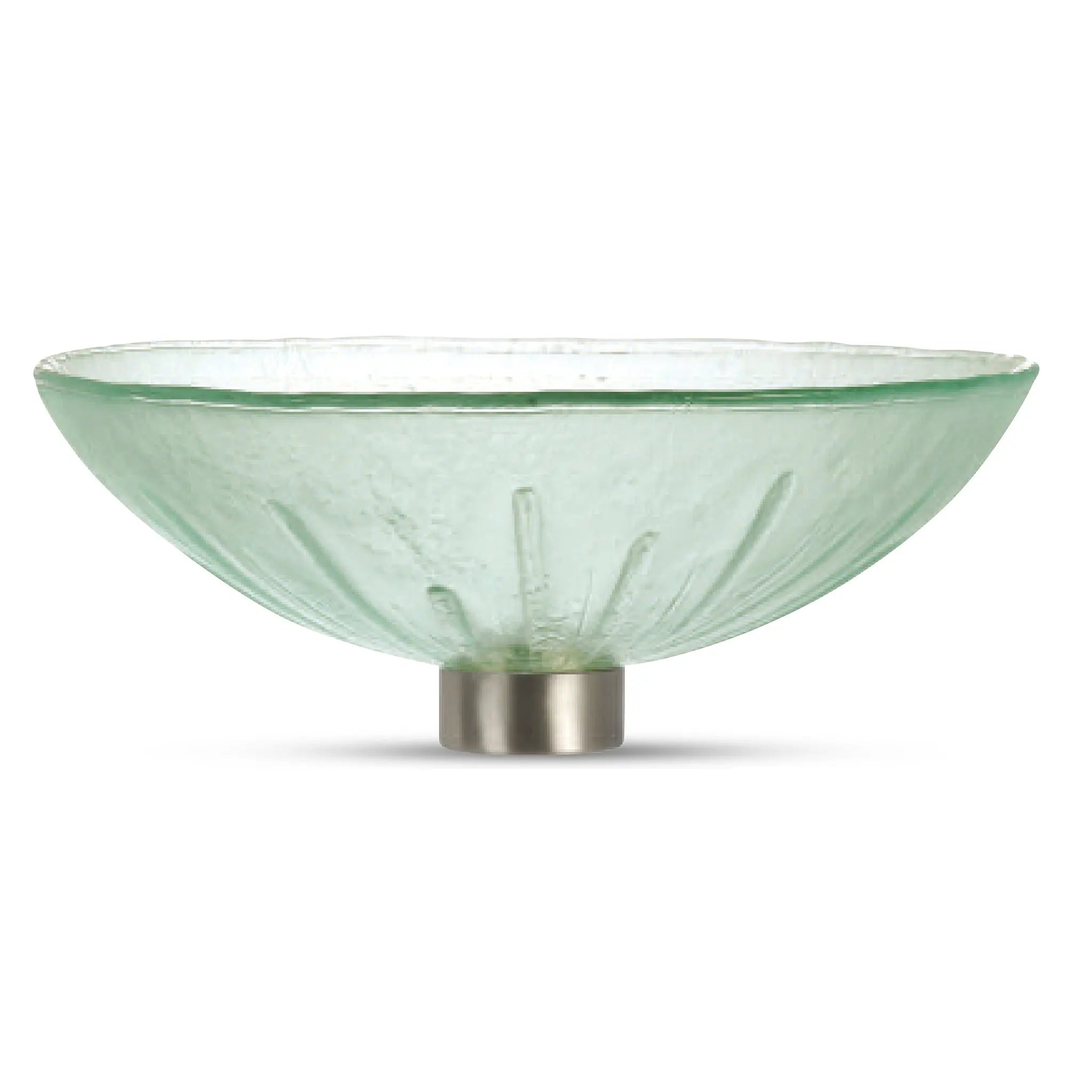 LAS04 Glass Round Vessel Sink - Premium Handcrafted Basin VERRE GALLERY by Renaissance Glassworks Inc