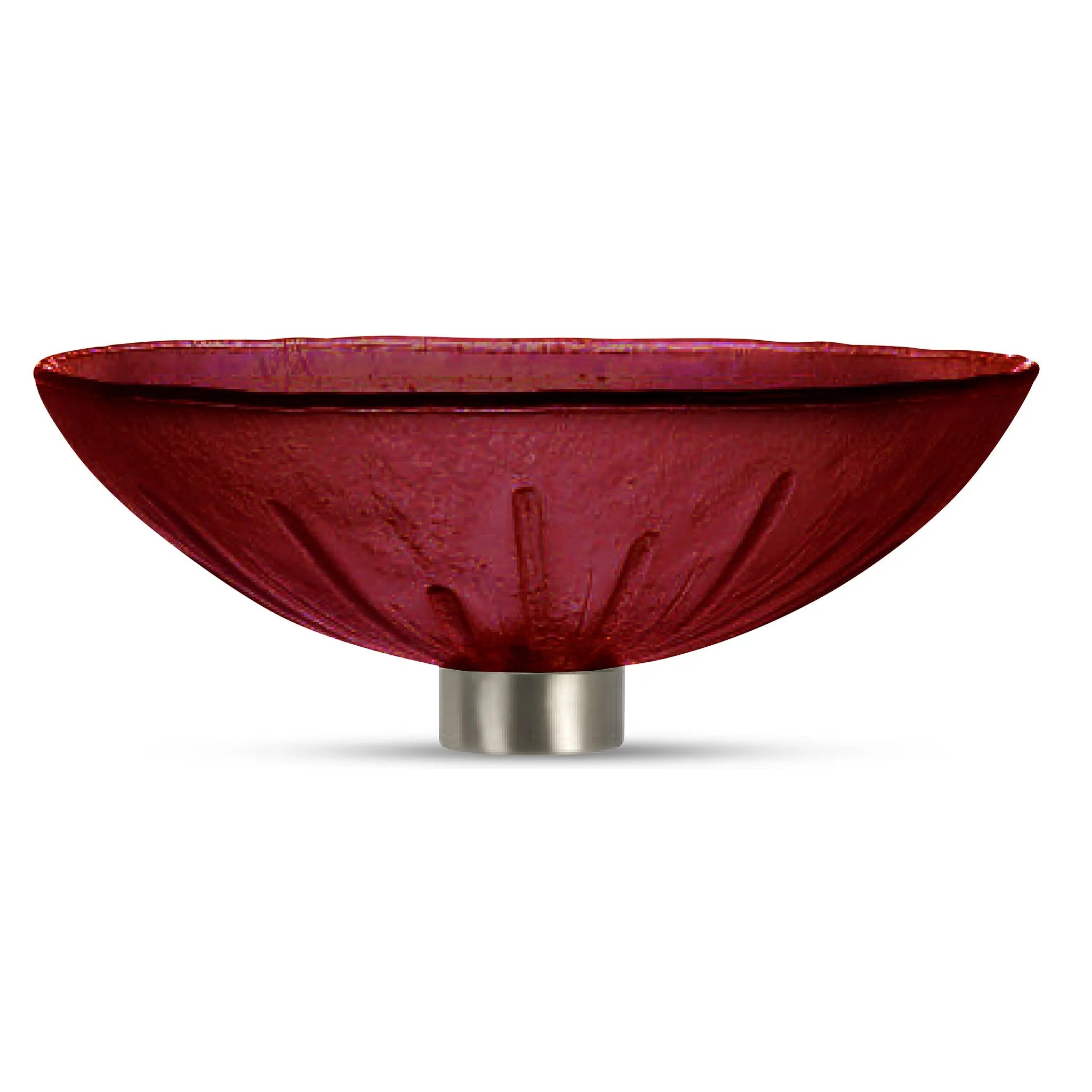 LAS04 Glass Round Vessel Sink - Premium Handcrafted Basin VERRE GALLERY by Renaissance Glassworks Inc