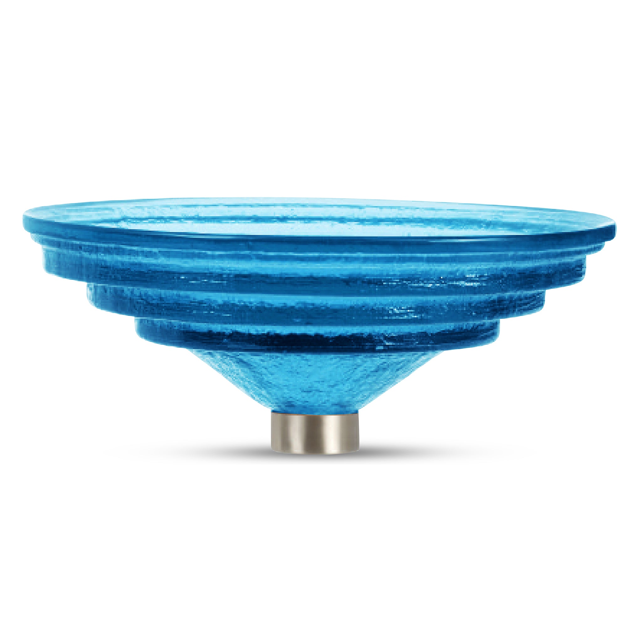 LAS05 Glass Semi-Recessed Round Vessel Sink Bathroom