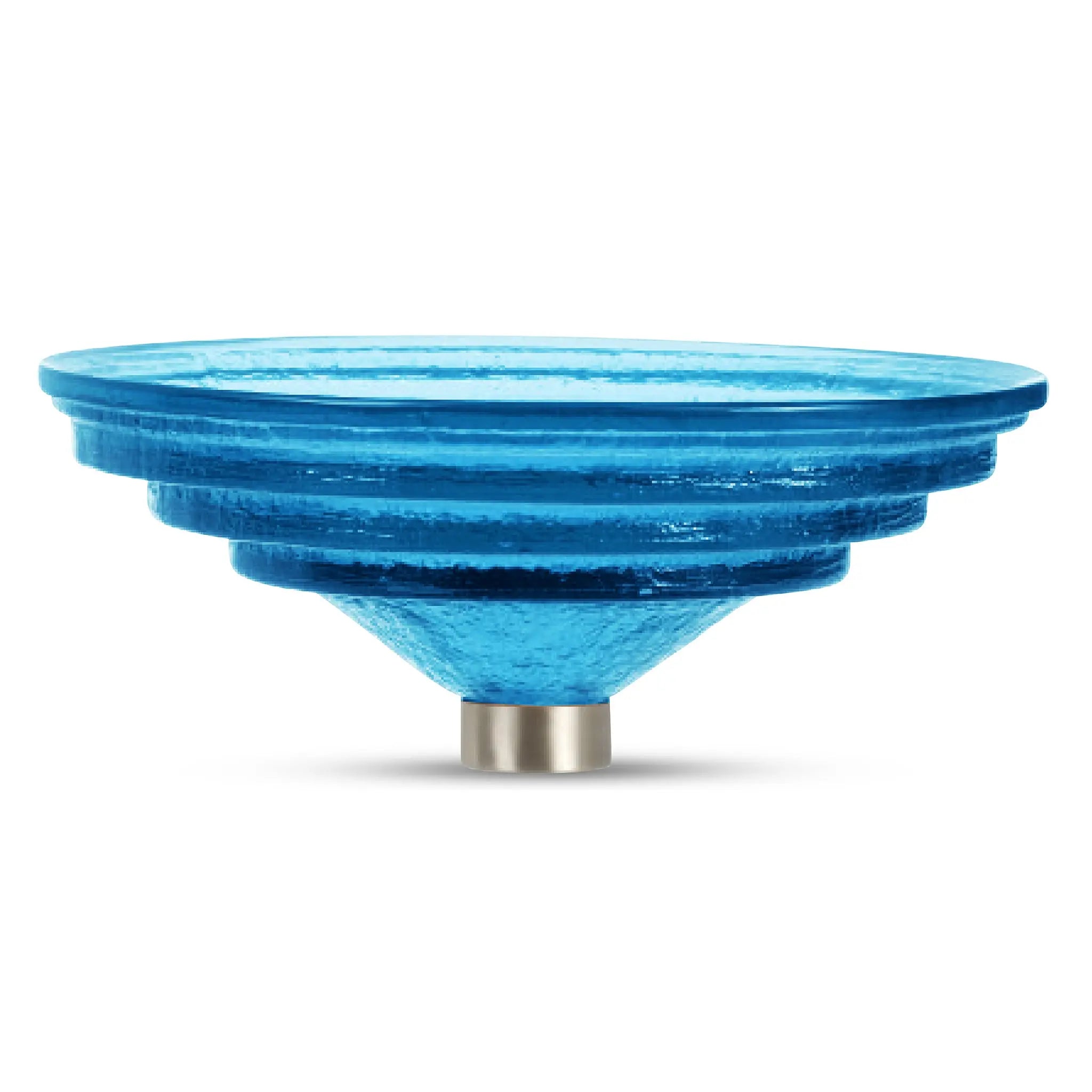 LAS05 Glass Semi-Recessed Vessel Sink - Premium Handcrafted Basin VERRE GALLERY by Renaissance Glassworks Inc
