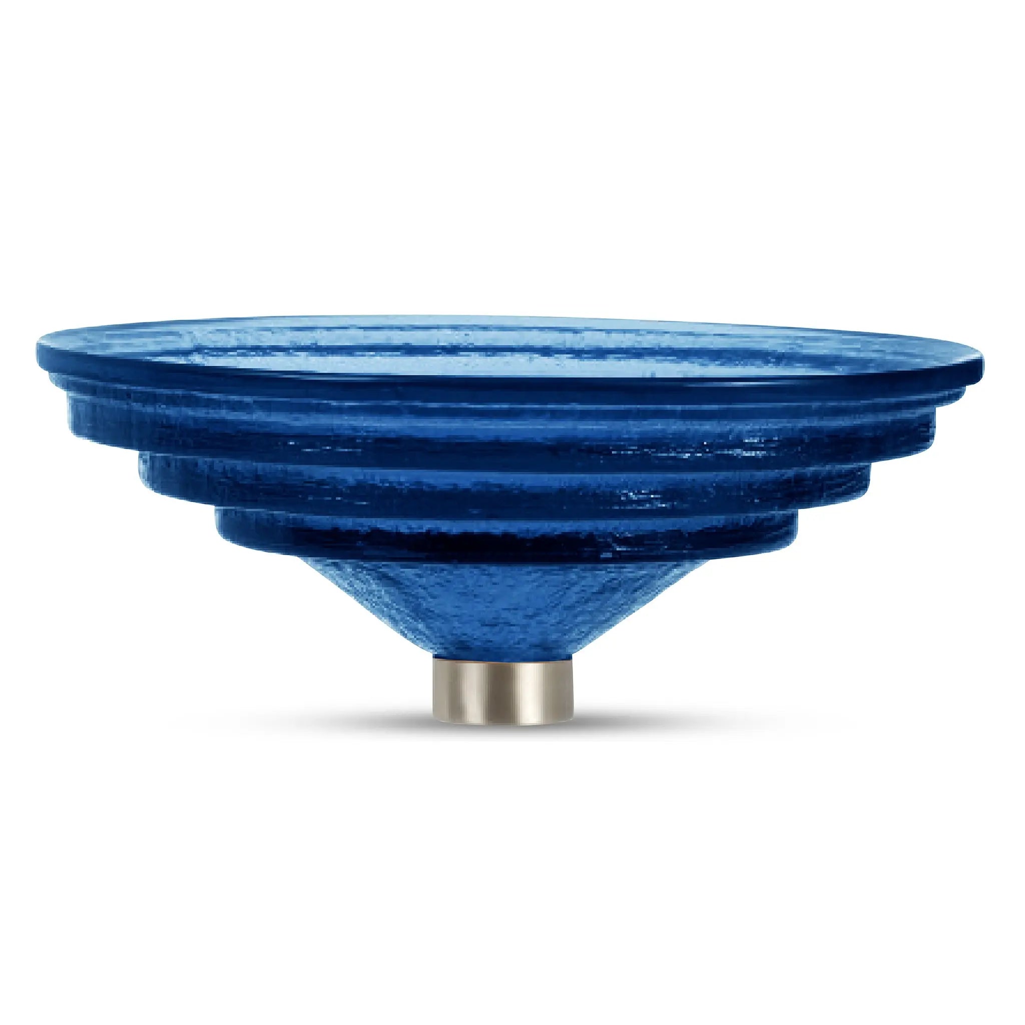 LAS05 Glass Semi-Recessed Vessel Sink - Premium Handcrafted Basin VERRE GALLERY by Renaissance Glassworks Inc