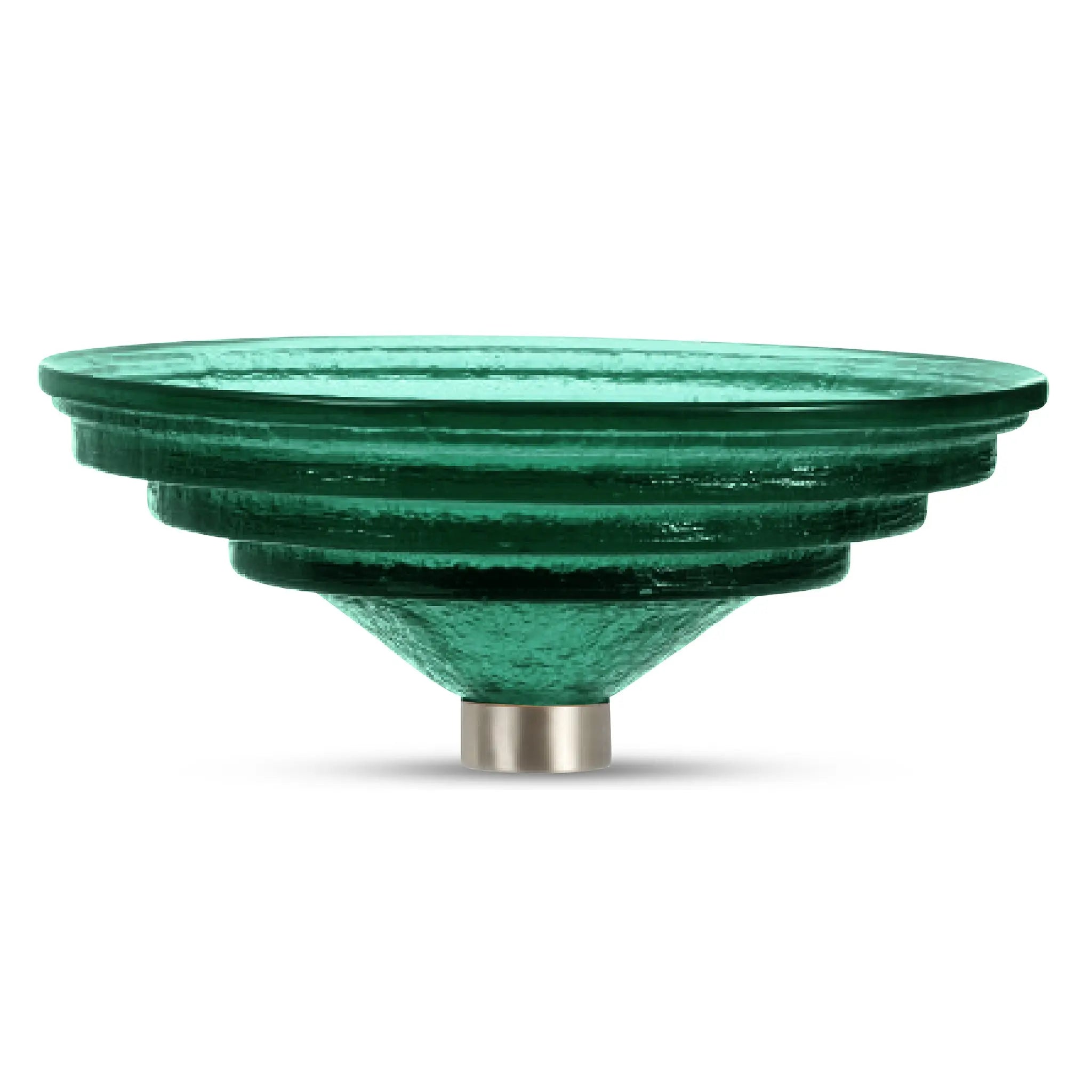 LAS05 Glass Semi-Recessed Vessel Sink - Premium Handcrafted Basin VERRE GALLERY by Renaissance Glassworks Inc