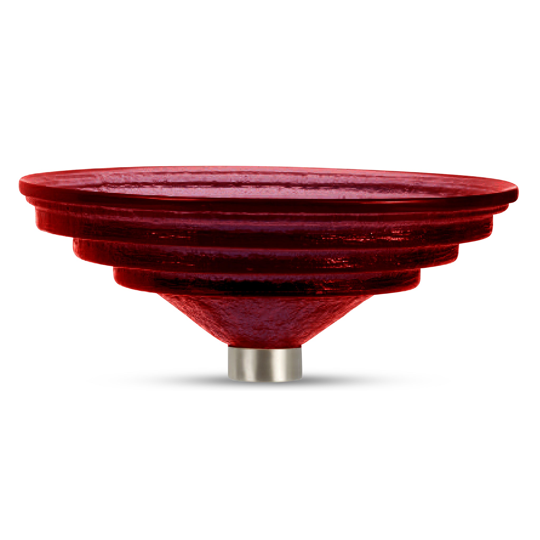 LAS05 Glass Semi-Recessed Round Vessel Sink Bathroom