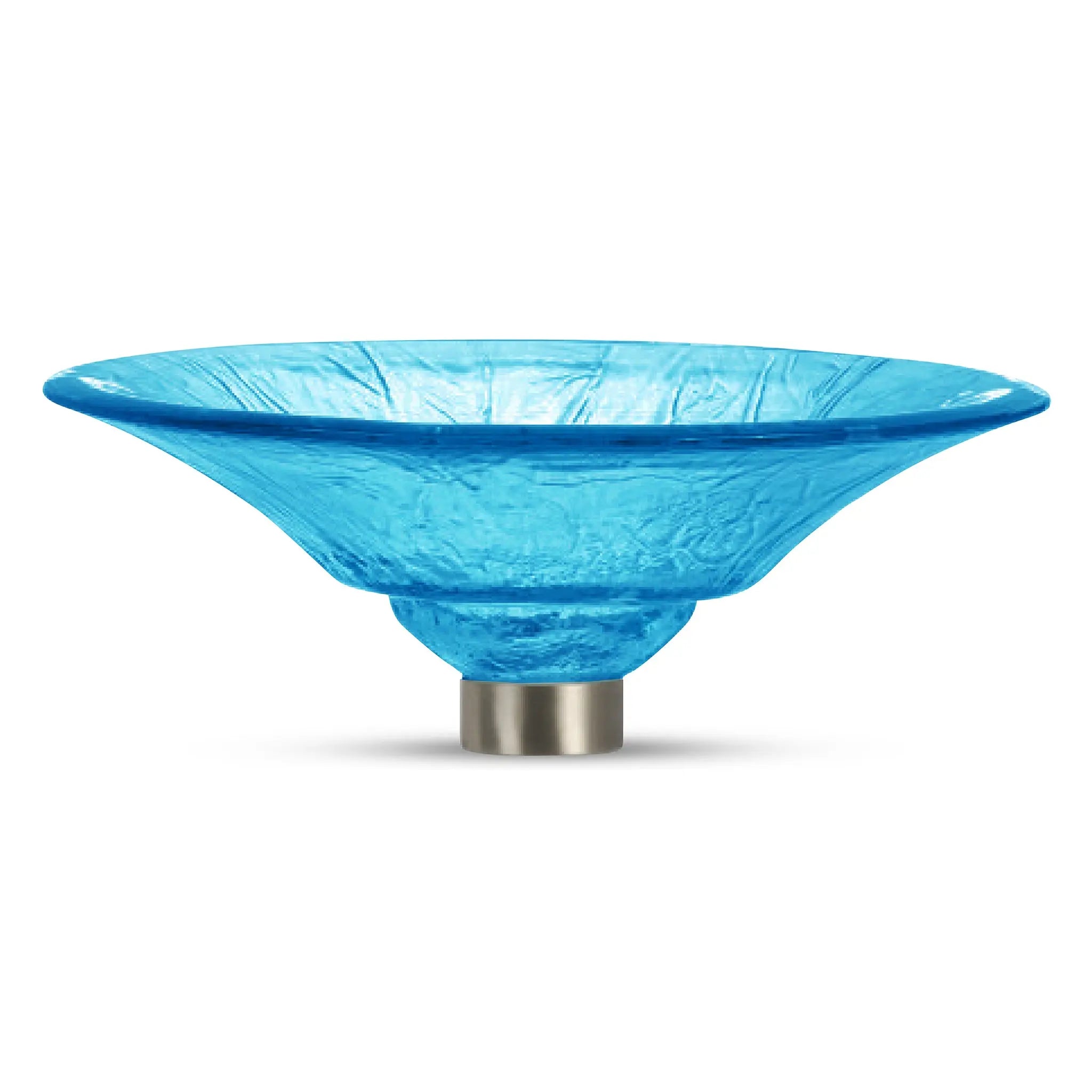 LAS06 Glass Semi-Recessed Vessel Sink - Premium Handcrafted Basin VERRE GALLERY by Renaissance Glassworks Inc
