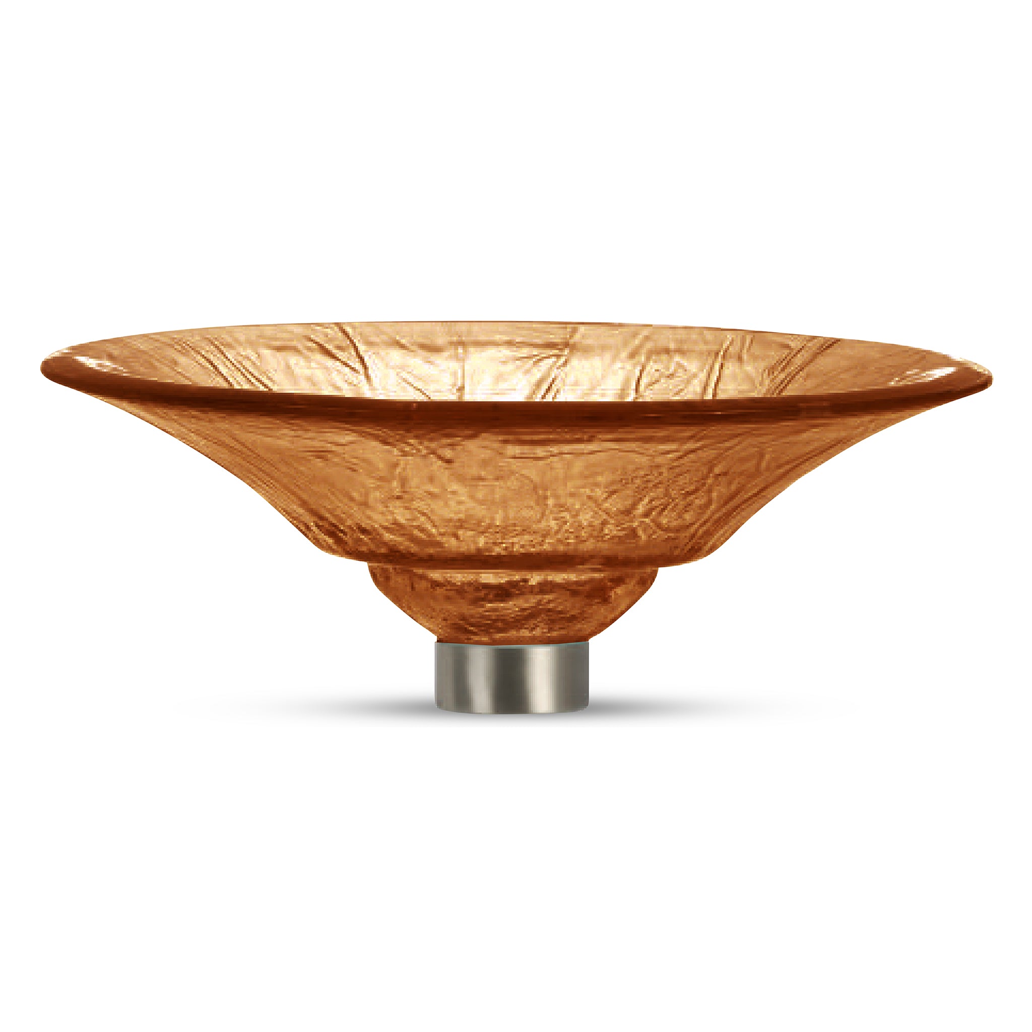 LAS06 Glass Semi-recessed Round Vessel Sink Bathroom