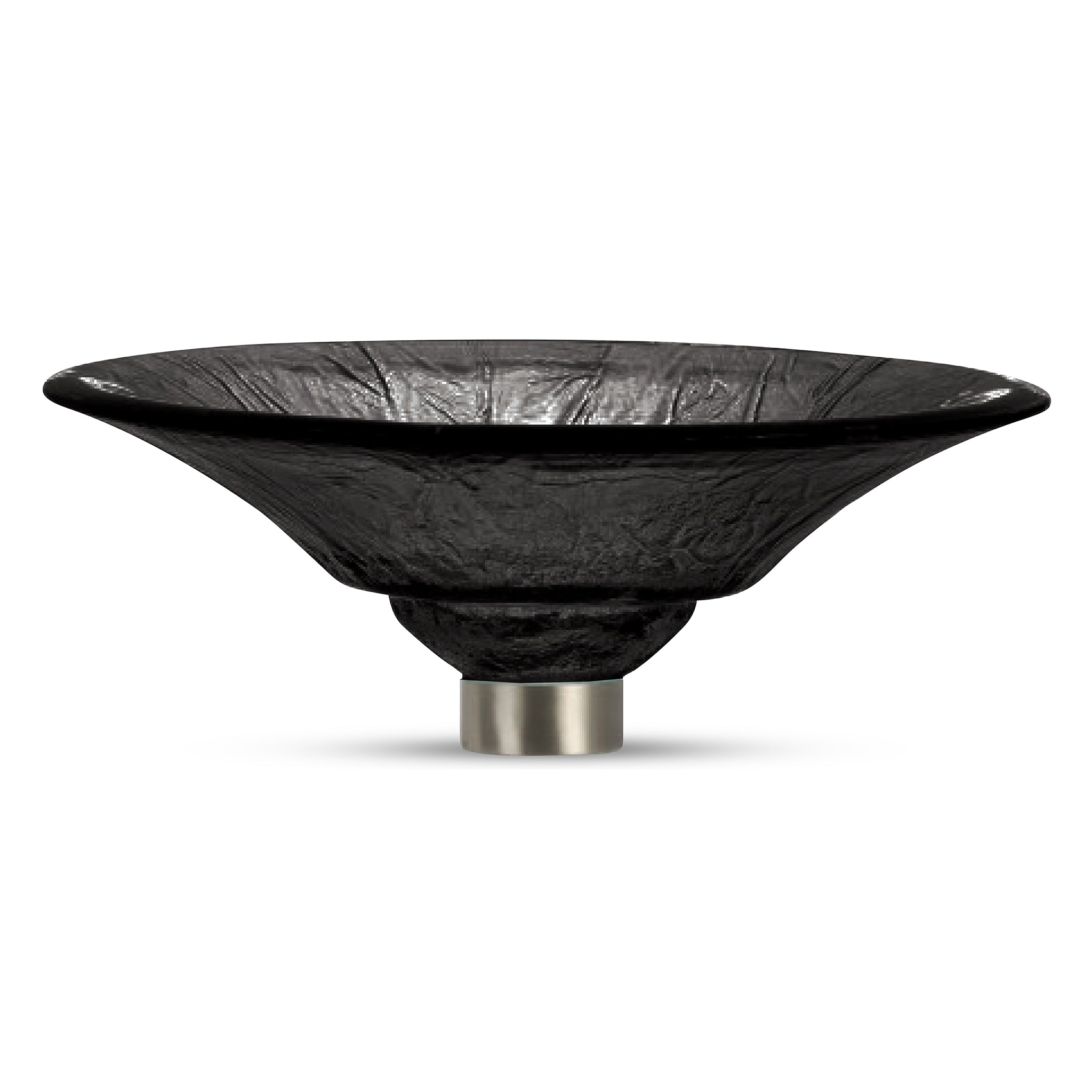 LAS06 Glass Semi-recessed Round Vessel Sink Bathroom