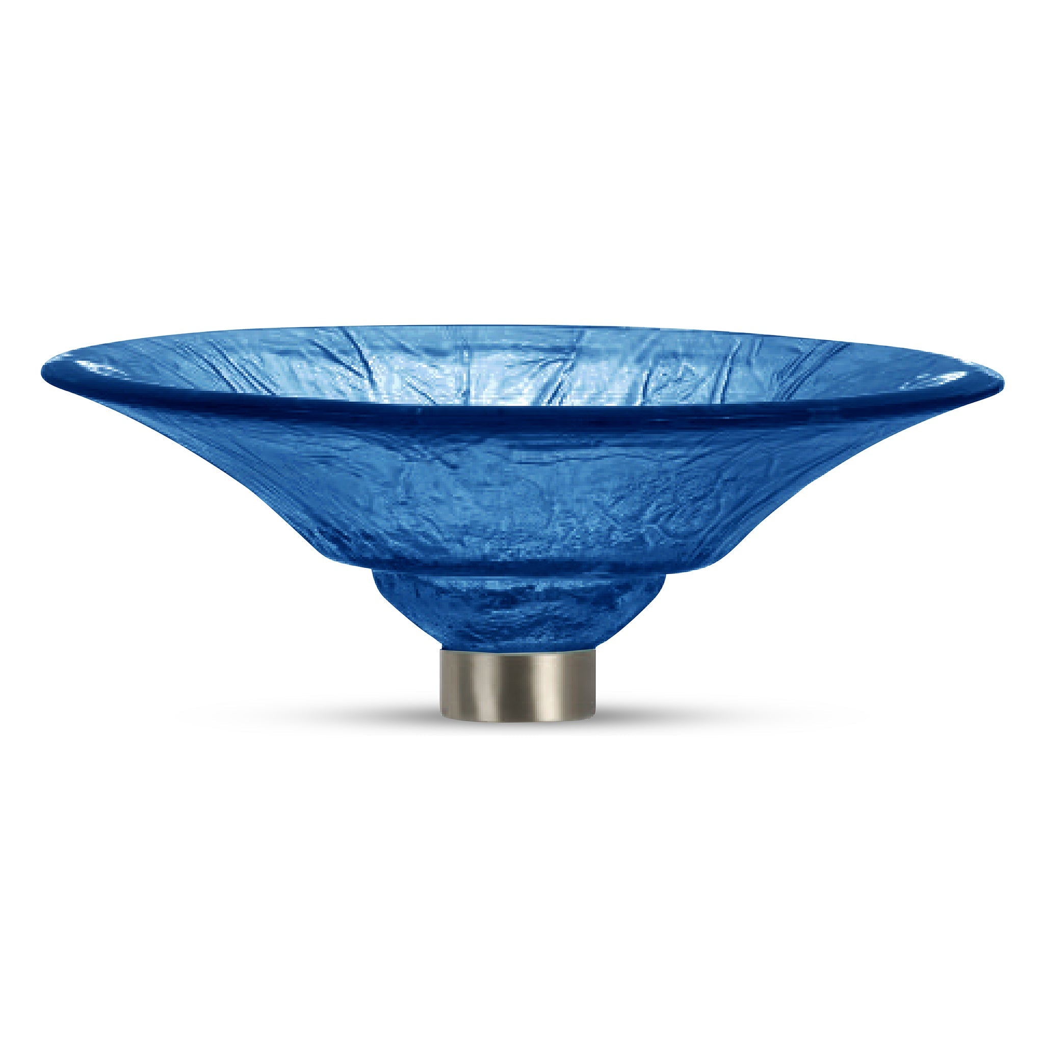 LAS06 Glass Semi-Recessed Vessel Sink - Premium Handcrafted Basin VERRE GALLERY by Renaissance Glassworks Inc
