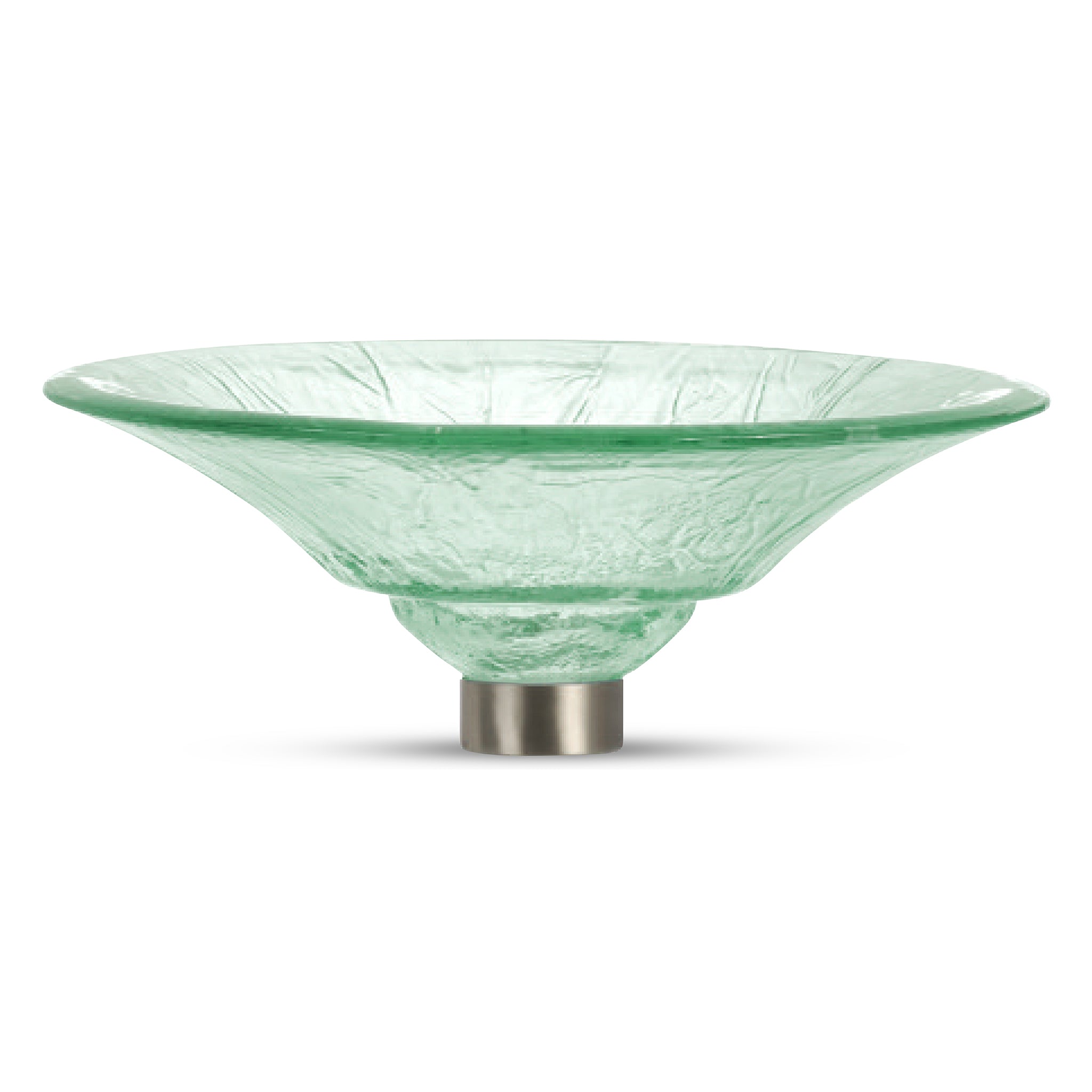 LAS06 Glass Semi-recessed Round Vessel Sink Bathroom