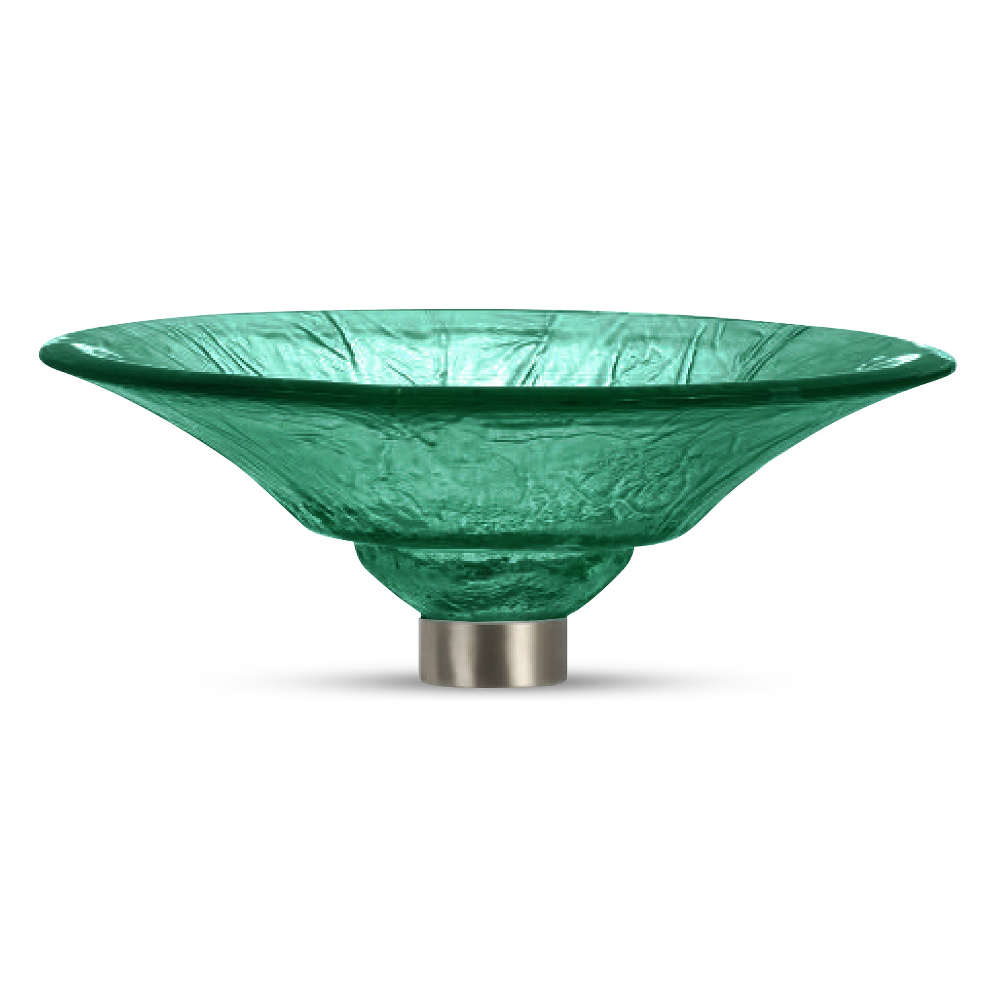 LAS06 Glass Semi-recessed Round Vessel Sink Bathroom