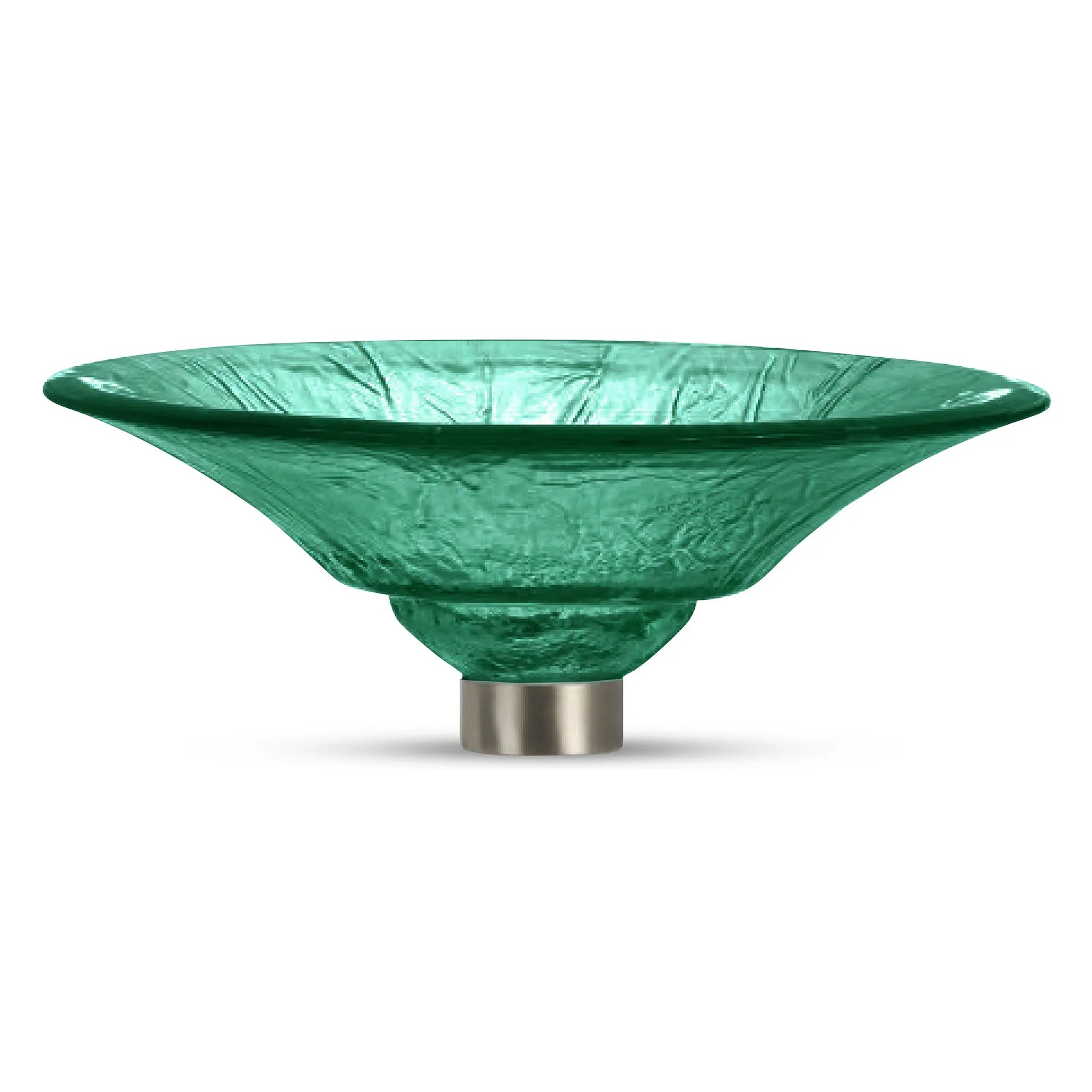 LAS06 Glass Semi-Recessed Vessel Sink - Premium Handcrafted Basin VERRE GALLERY by Renaissance Glassworks Inc