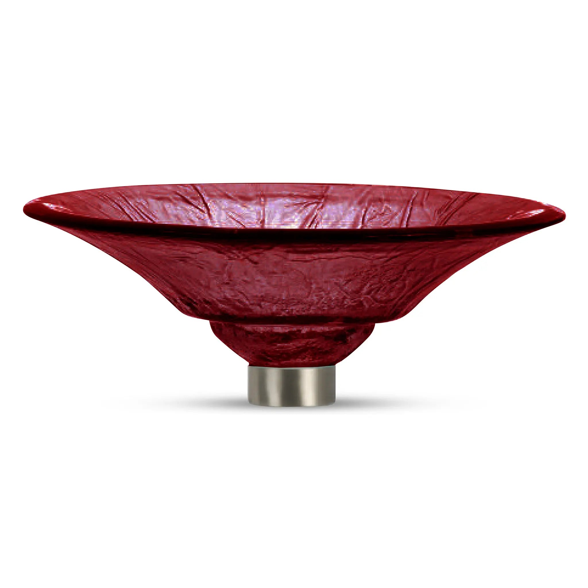 LAS06 Glass Semi-Recessed Vessel Sink - Premium Handcrafted Basin VERRE GALLERY by Renaissance Glassworks Inc