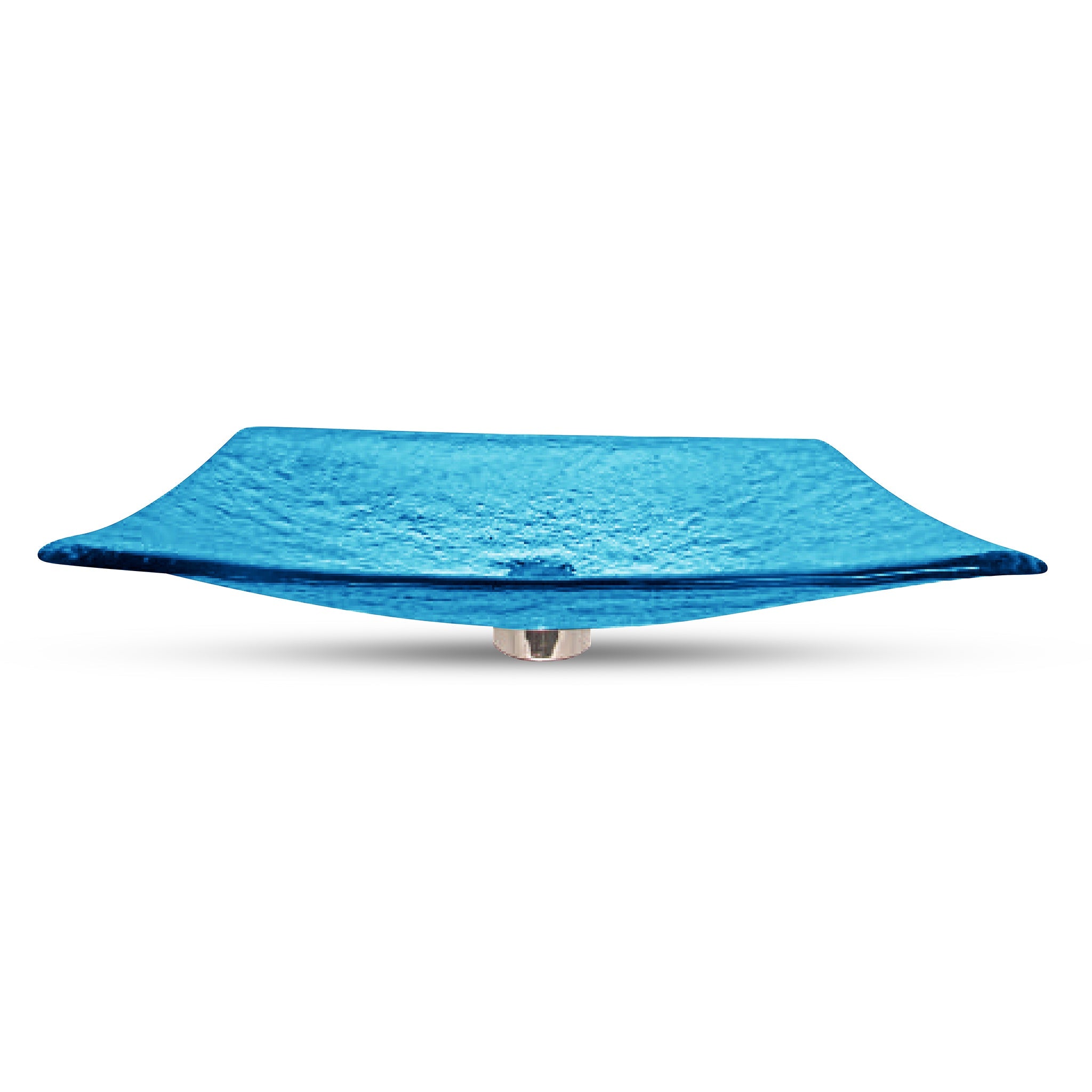 LAS072 Glass Rectangular Vessel Sink - Premium Handcrafted Basin VERRE GALLERY by Renaissance Glassworks Inc