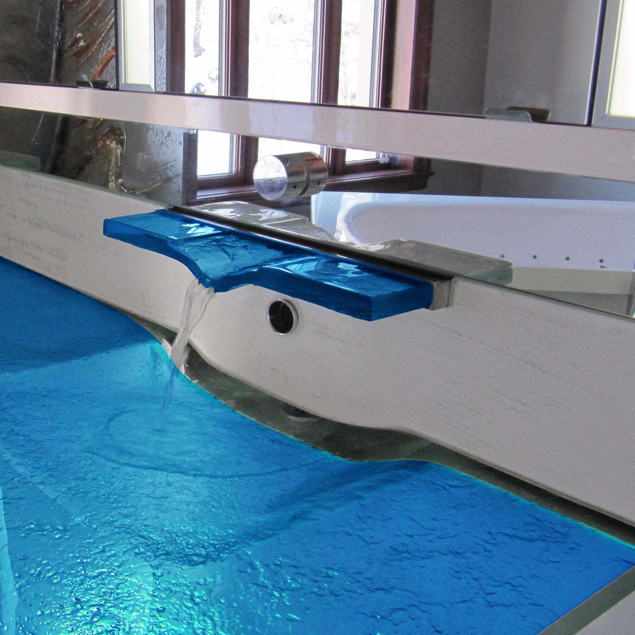 LAS074 "LA Source" Sleek Rectangular Wash Basin - Bespoke Custom Collection VERRE GALLERY by Renaissance Glassworks Inc