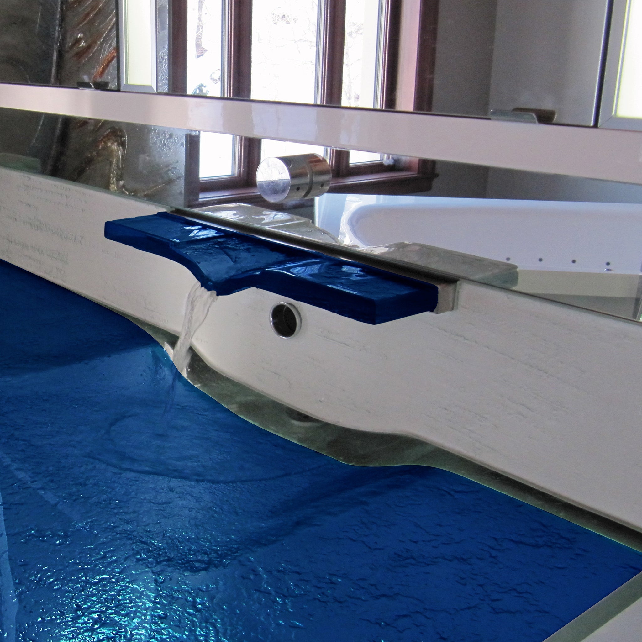 LAS074 "LA Source" Sleek Rectangular Wash Basin - Bespoke Custom Collection VERRE GALLERY by Renaissance Glassworks Inc