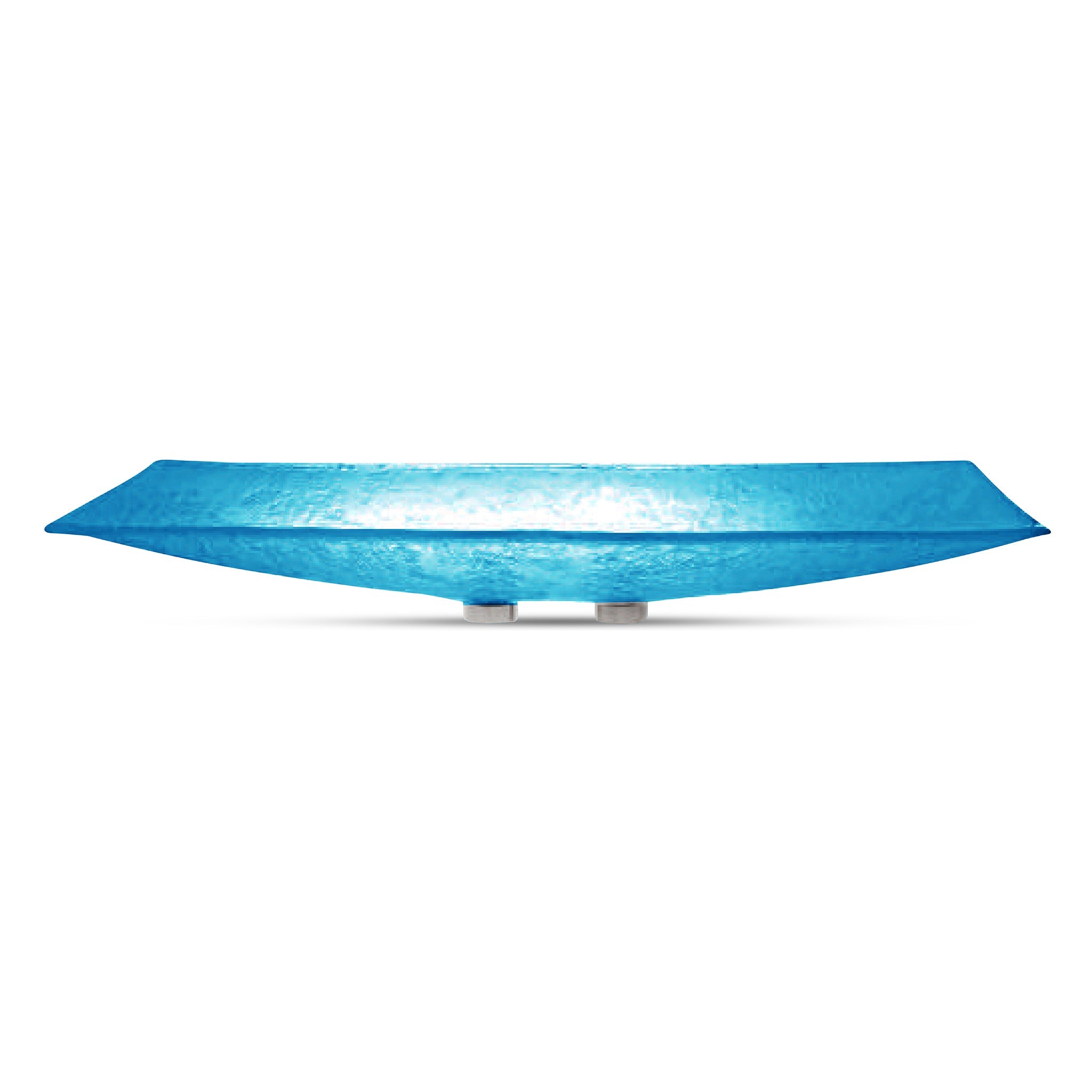 LAS075 Elongated Duo Rectangular Vessel Sink - Premium Twin Basin VERRE GALLERY by Renaissance Glassworks Inc