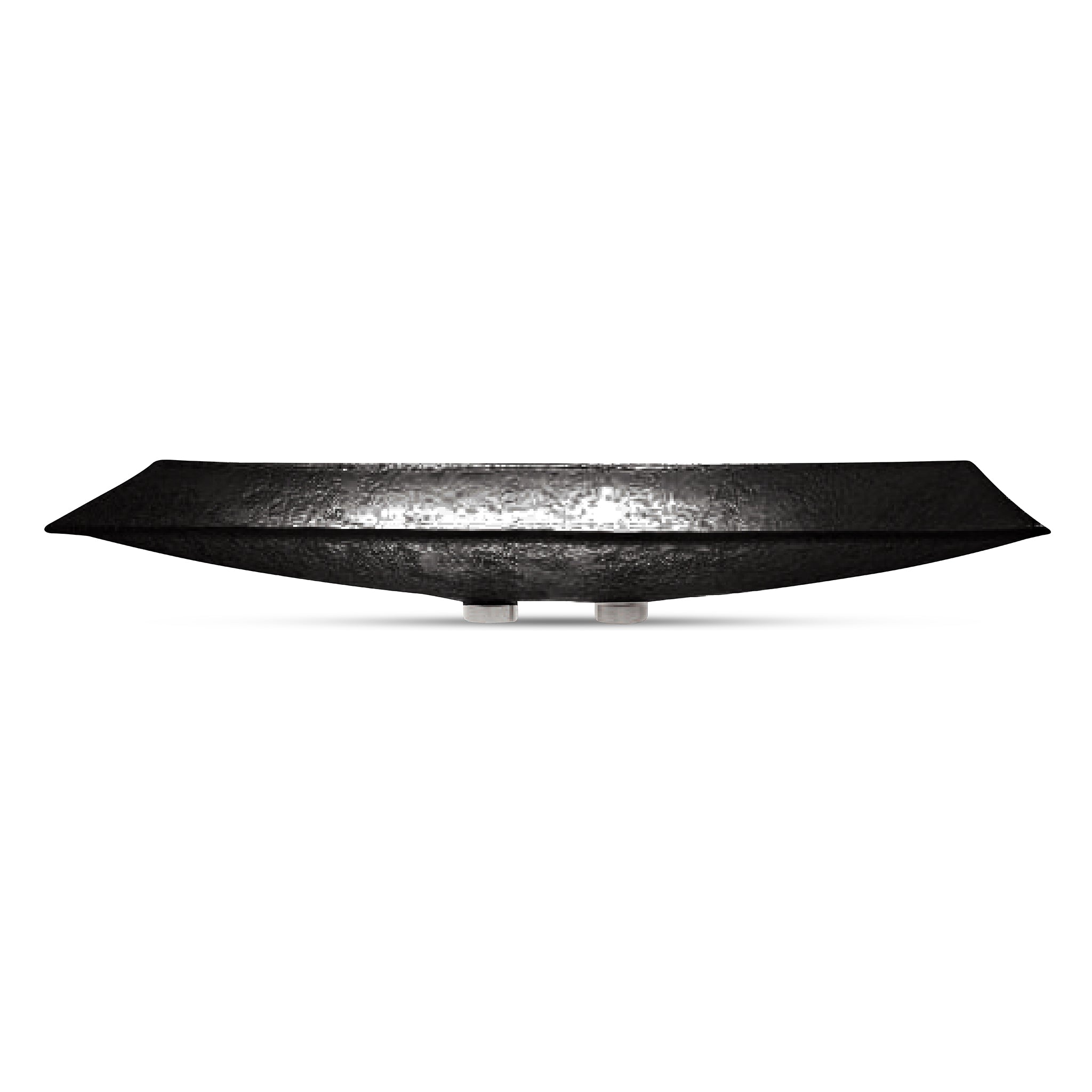 LAS075 Elongated Duo Rectangular Vessel Sink - Premium Twin Basin VERRE GALLERY by Renaissance Glassworks Inc