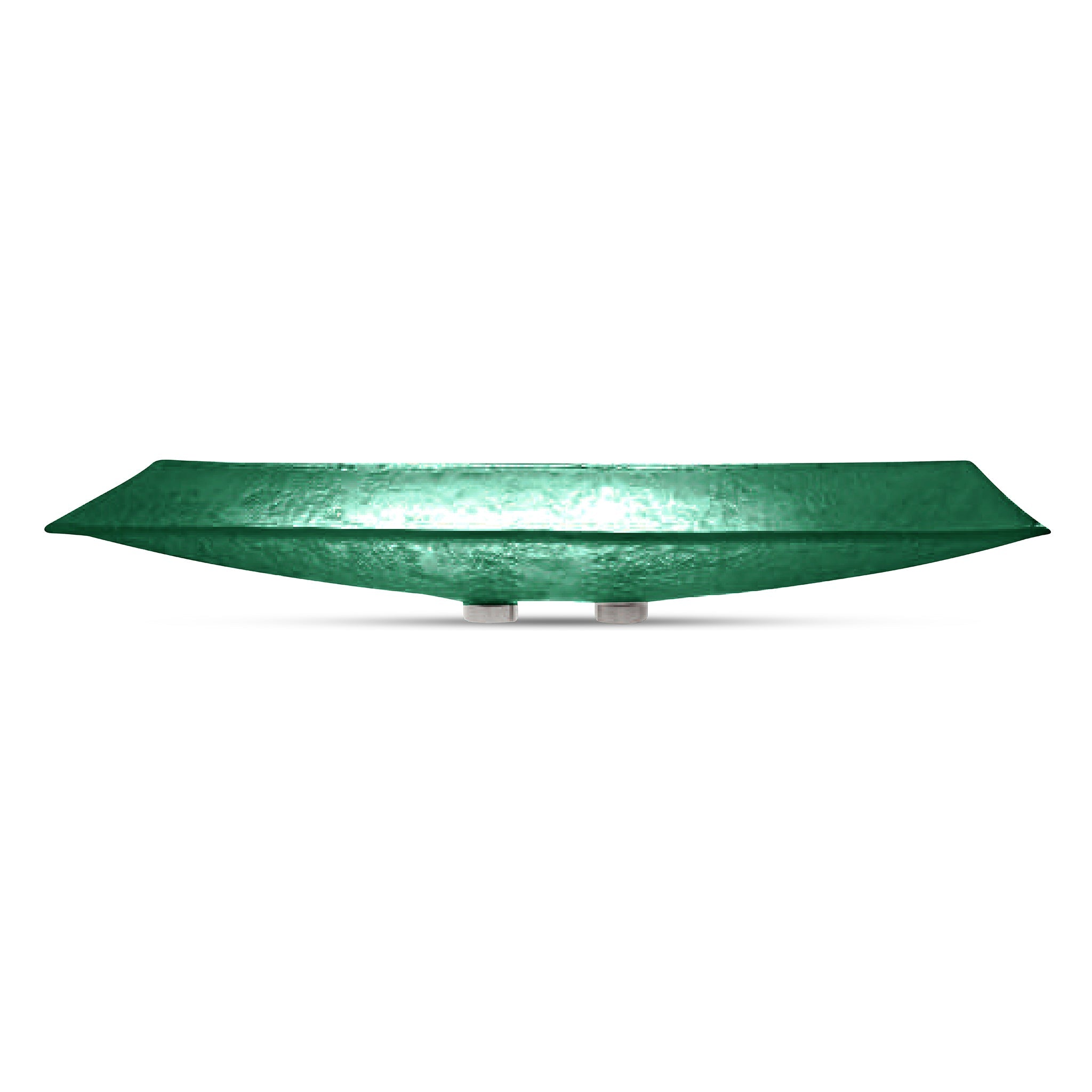 LAS075 Elongated Duo Rectangular Vessel Sink - Premium Twin Basin VERRE GALLERY by Renaissance Glassworks Inc