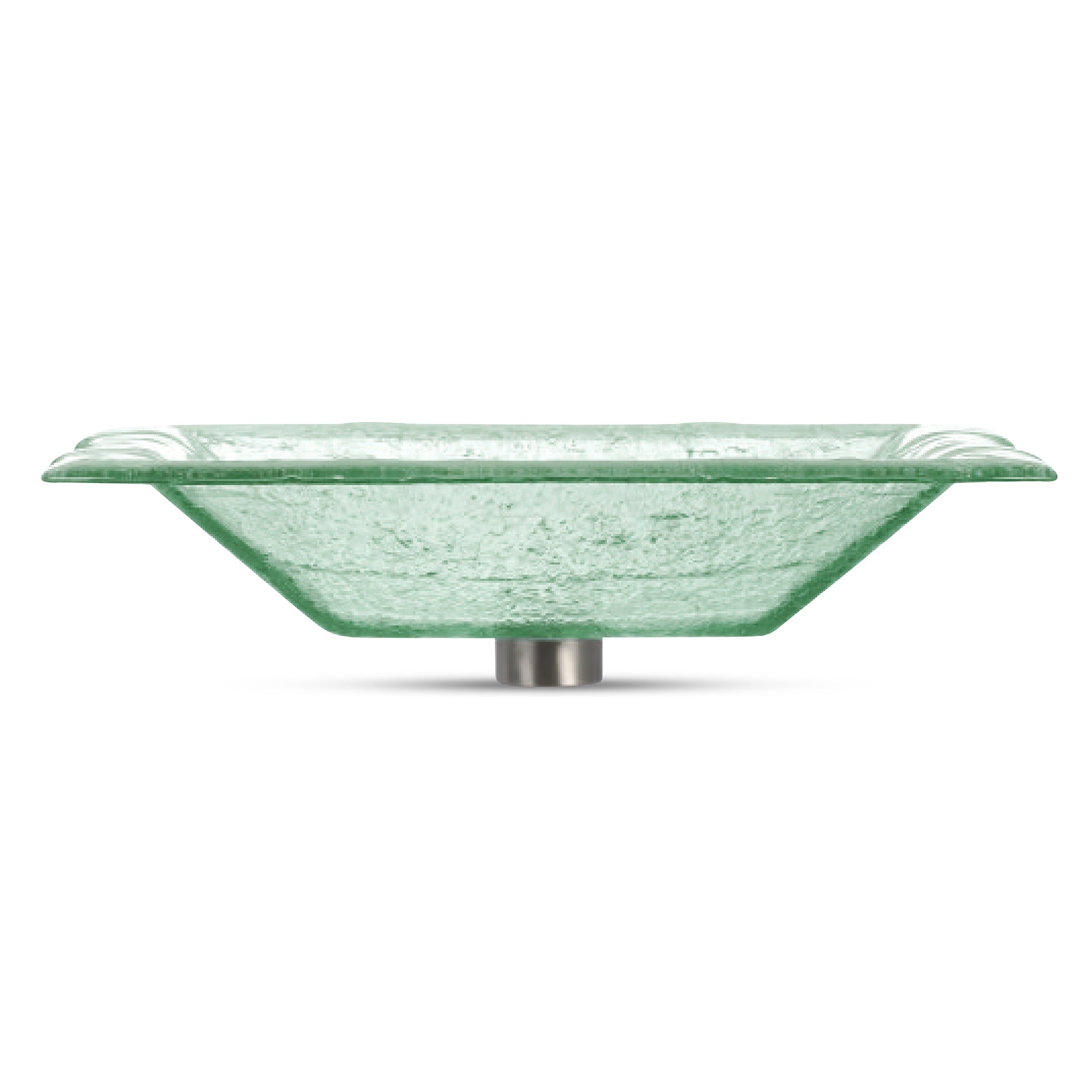 LAS07 Glass Rectangular Vessel Sink - Premium Handcrafted Basin VERRE GALLERY by Renaissance Glassworks Inc