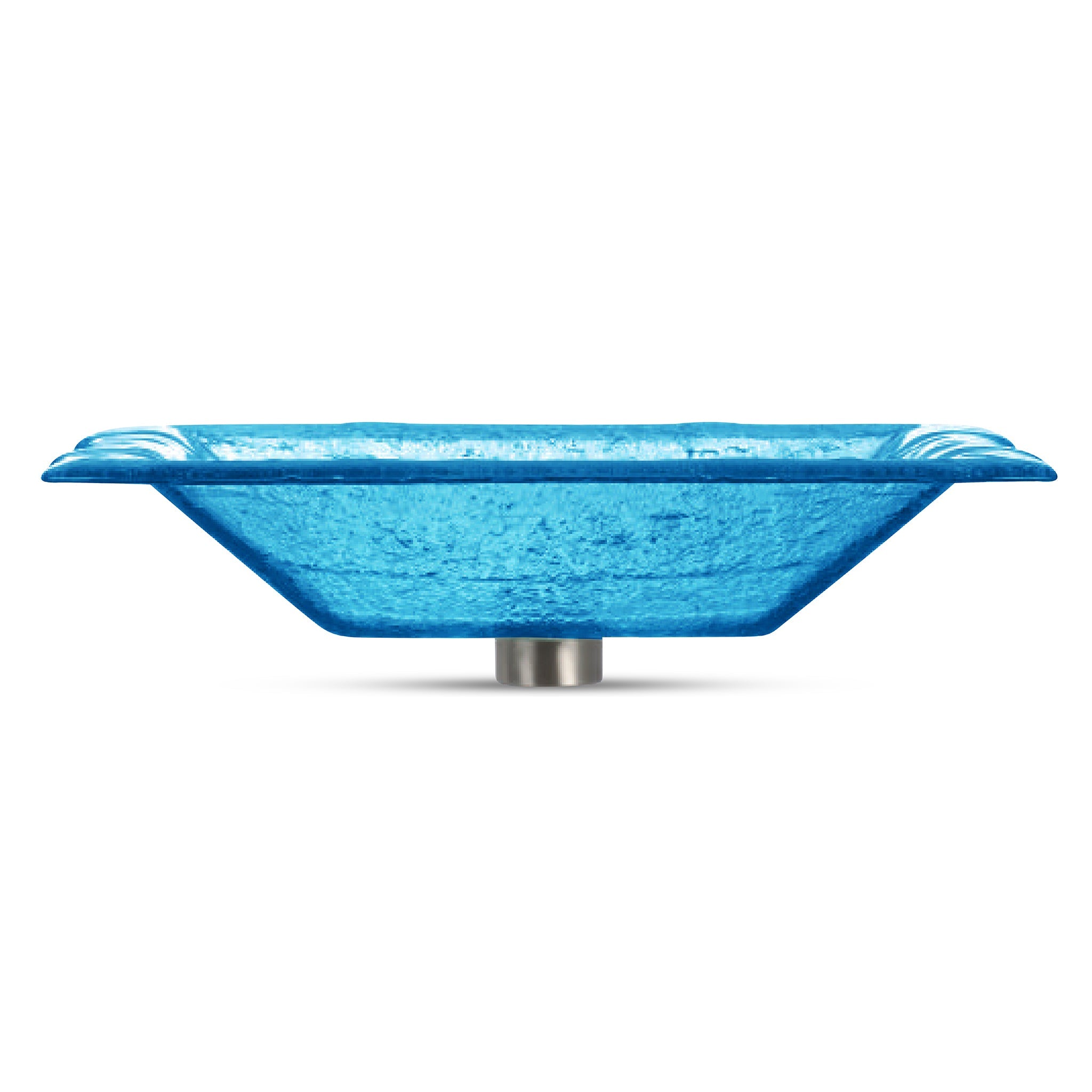 LAS07 Glass Rectangular Vessel Sink - Premium Handcrafted Basin VERRE GALLERY by Renaissance Glassworks Inc