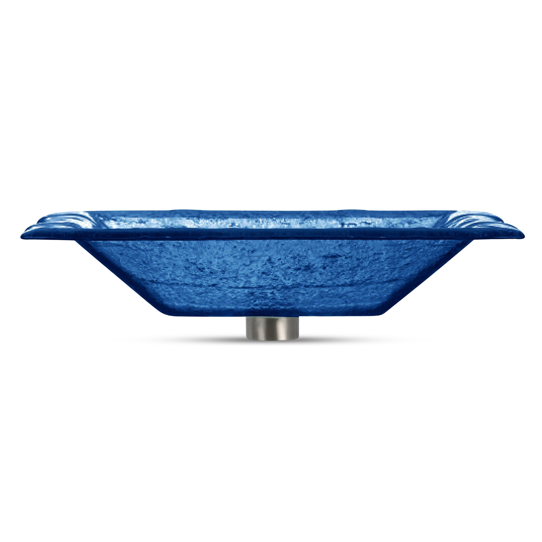 LAS07 Glass Rectangular Vessel Sink - Premium Handcrafted Basin VERRE GALLERY by Renaissance Glassworks Inc