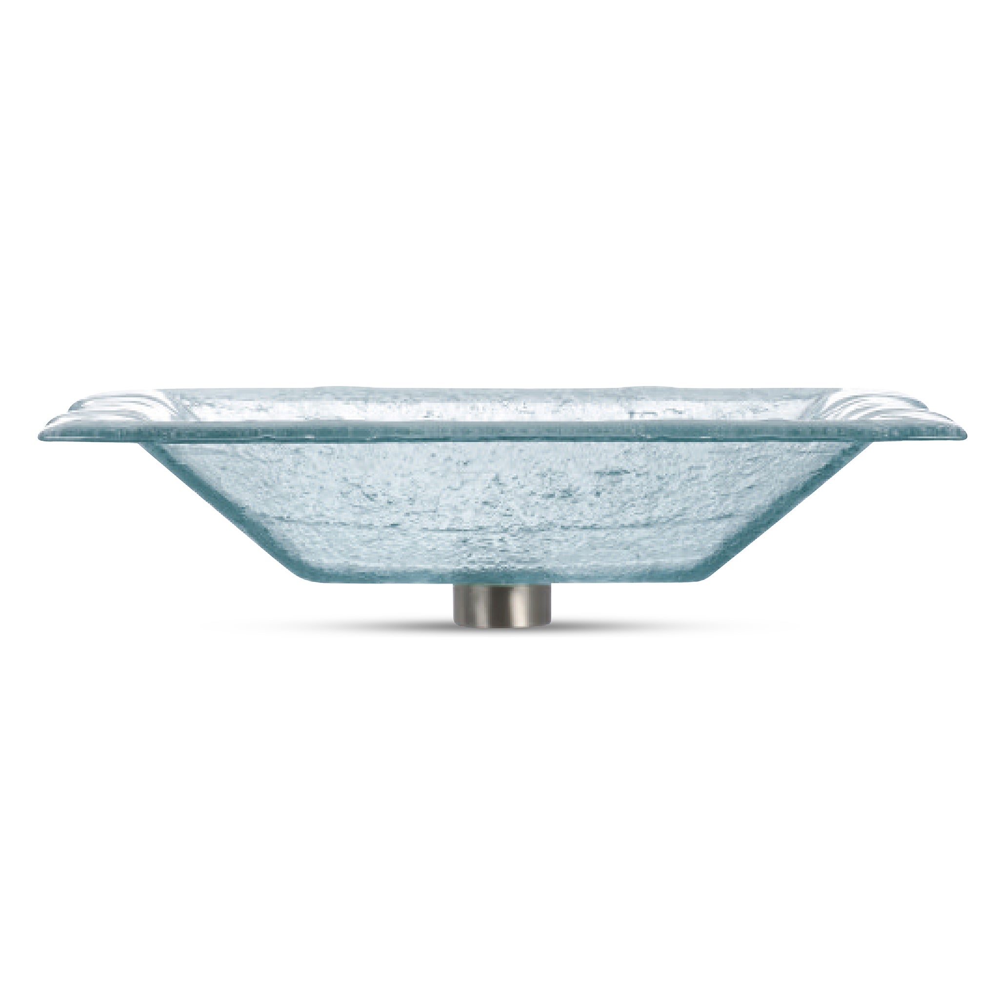LAS07 Glass Rectangular Vessel Sink Bathroom