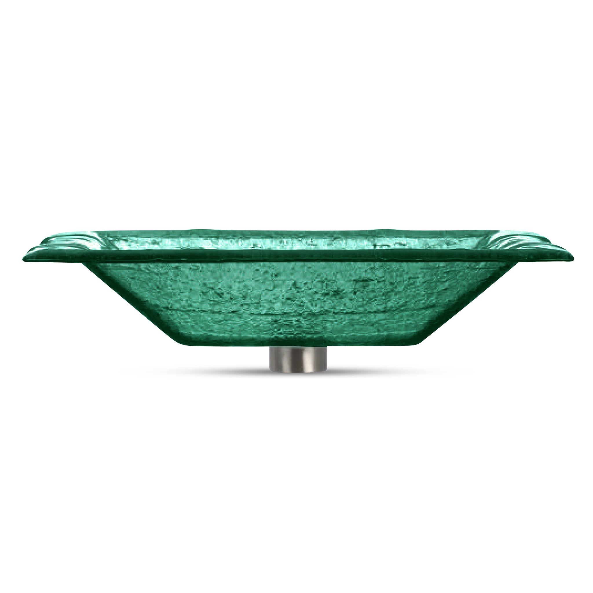 LAS07 Glass Rectangular Vessel Sink - Premium Handcrafted Basin VERRE GALLERY by Renaissance Glassworks Inc