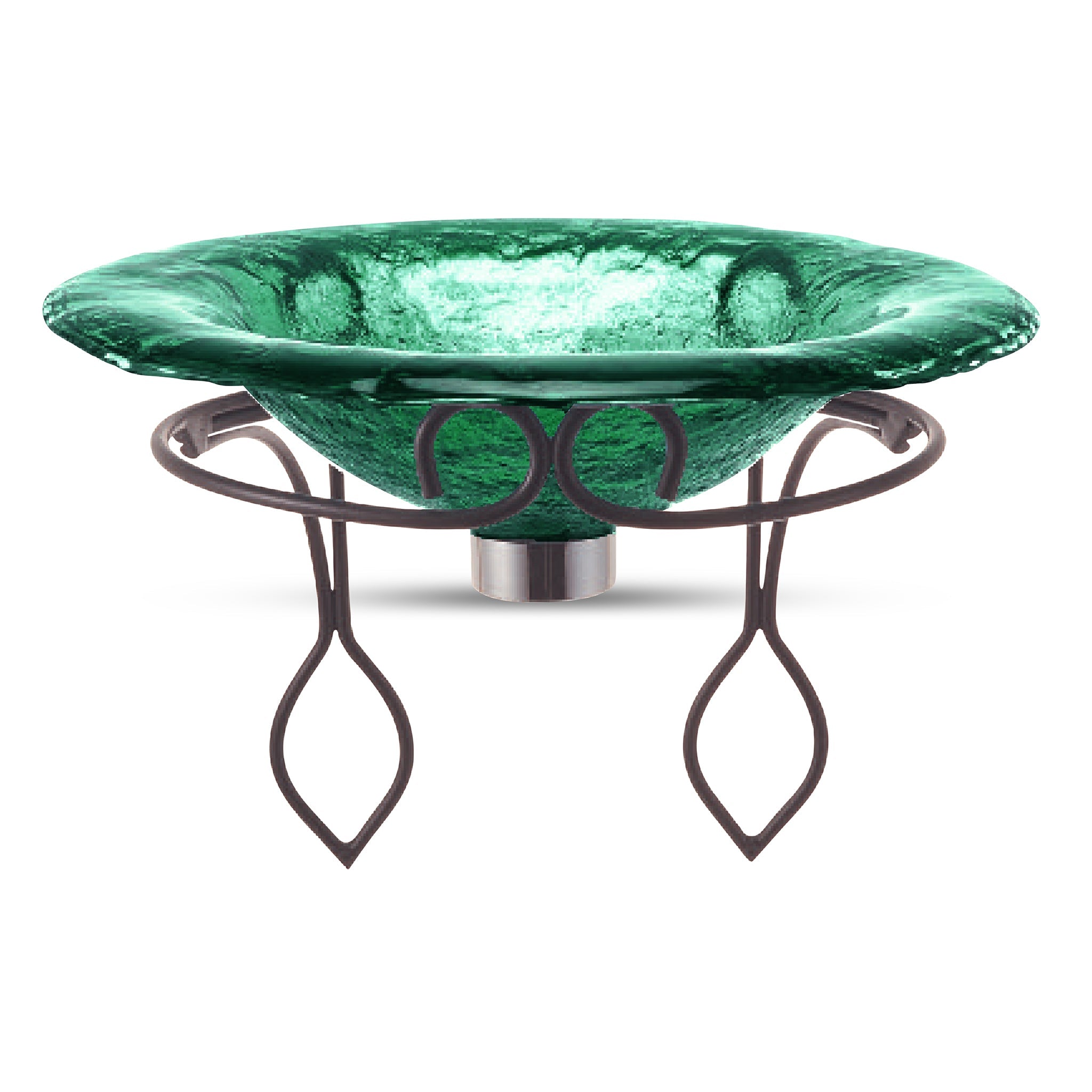 LAS100 Glass Vessel Sink with Wrought Iron Wall Mount - Premium Basin VERRE GALLERY by Renaissance Glassworks Inc