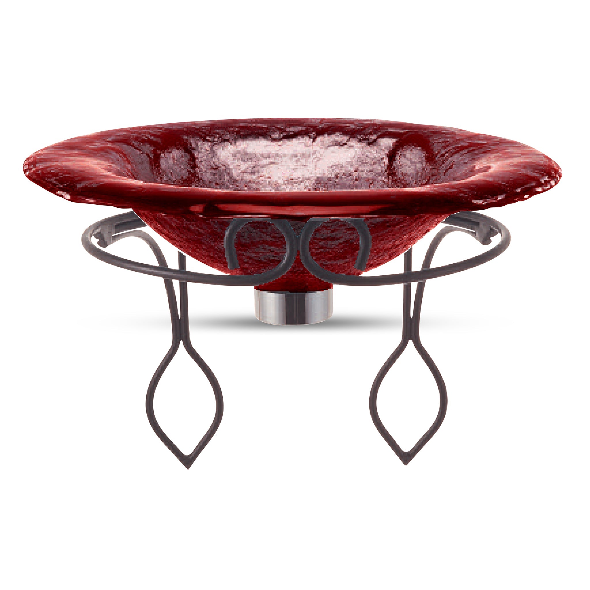 LAS100 Glass Vessel Sink with Wrought Iron Wall Mount - Premium Basin VERRE GALLERY by Renaissance Glassworks Inc