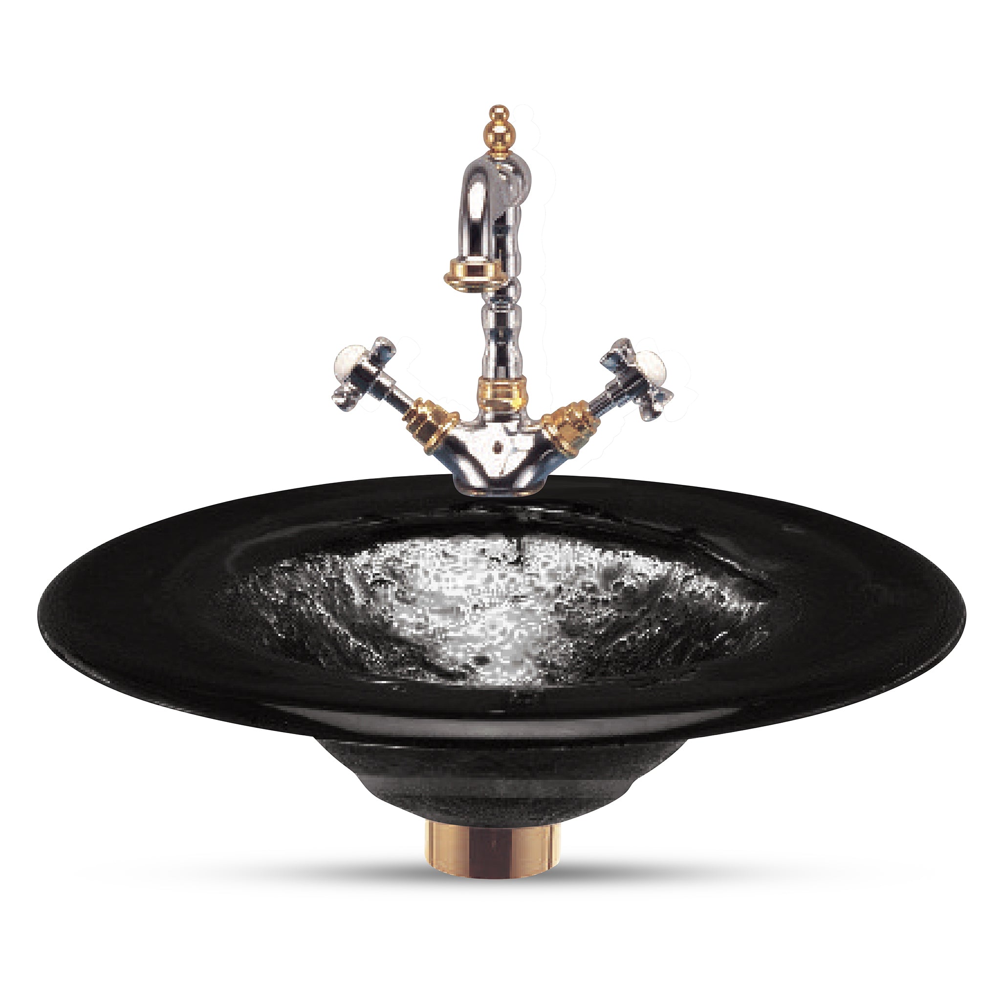 LAS110 Round Drop-In Basin with Round Sink - Premium Handcrafted VERRE GALLERY by Renaissance Glassworks Inc