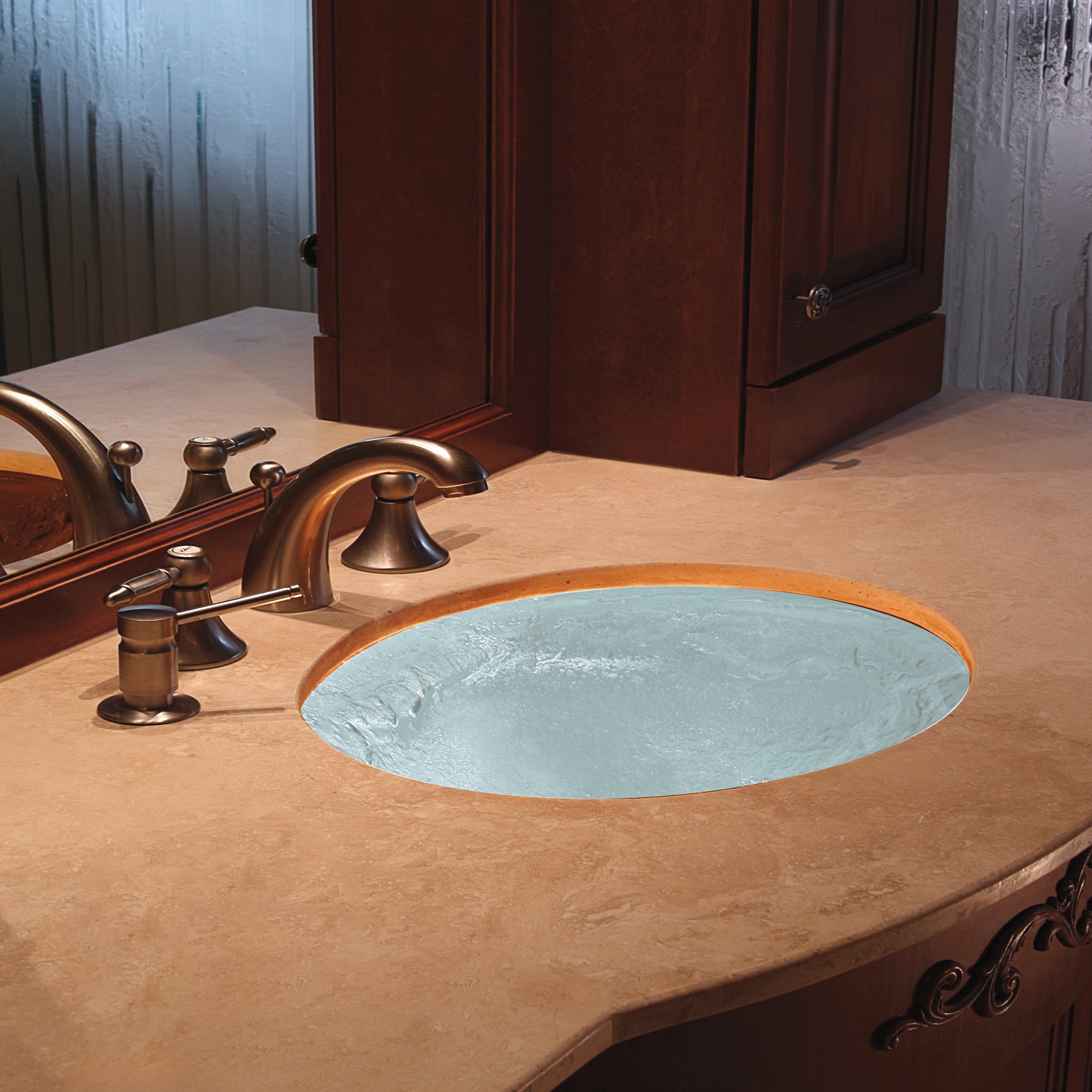 LAS114 3/4’’ (18mm) Thick Undermount Oval Basin