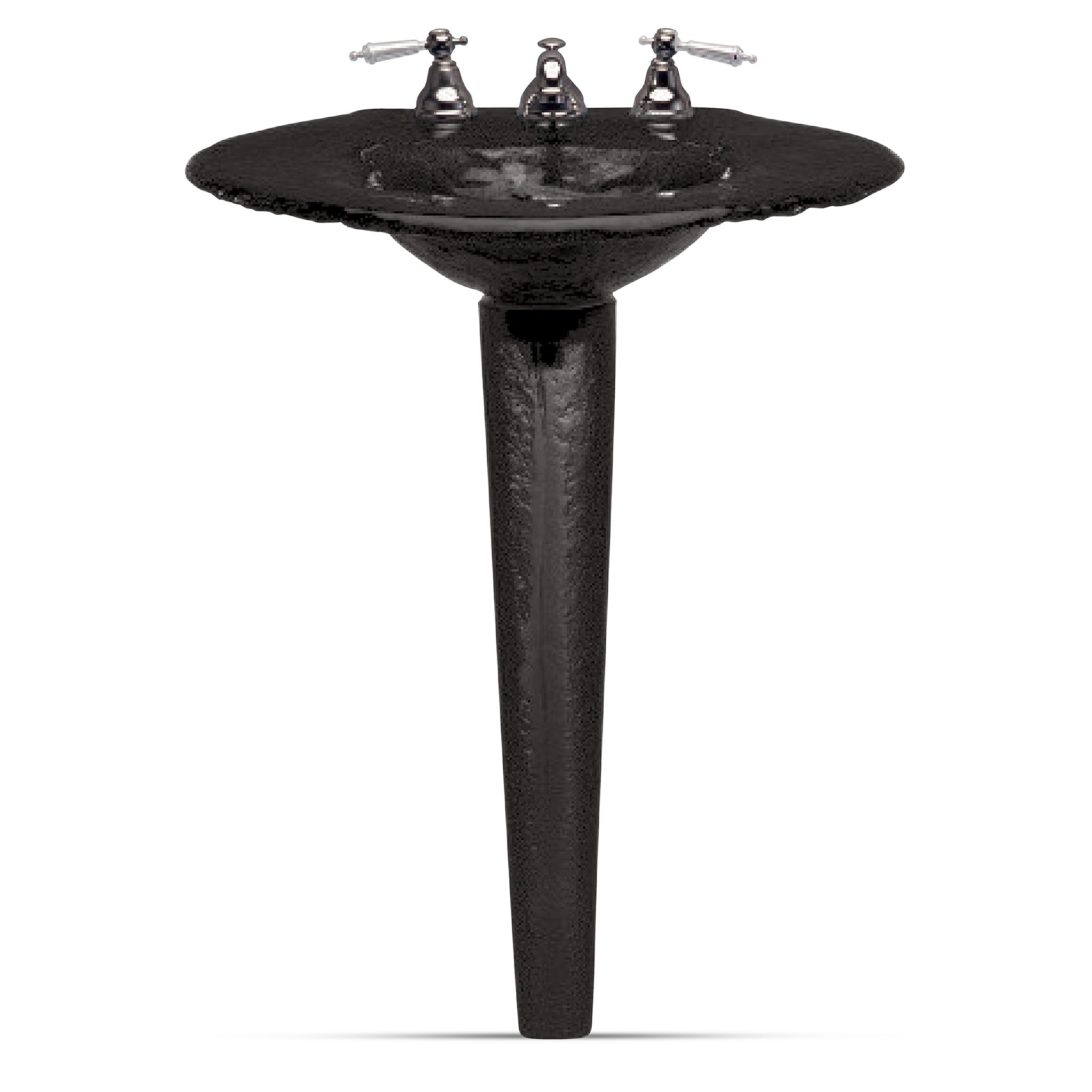 LAS120 Large Round Basin on Pedestal - Premium Statement Piece VERRE GALLERY by Renaissance Glassworks Inc