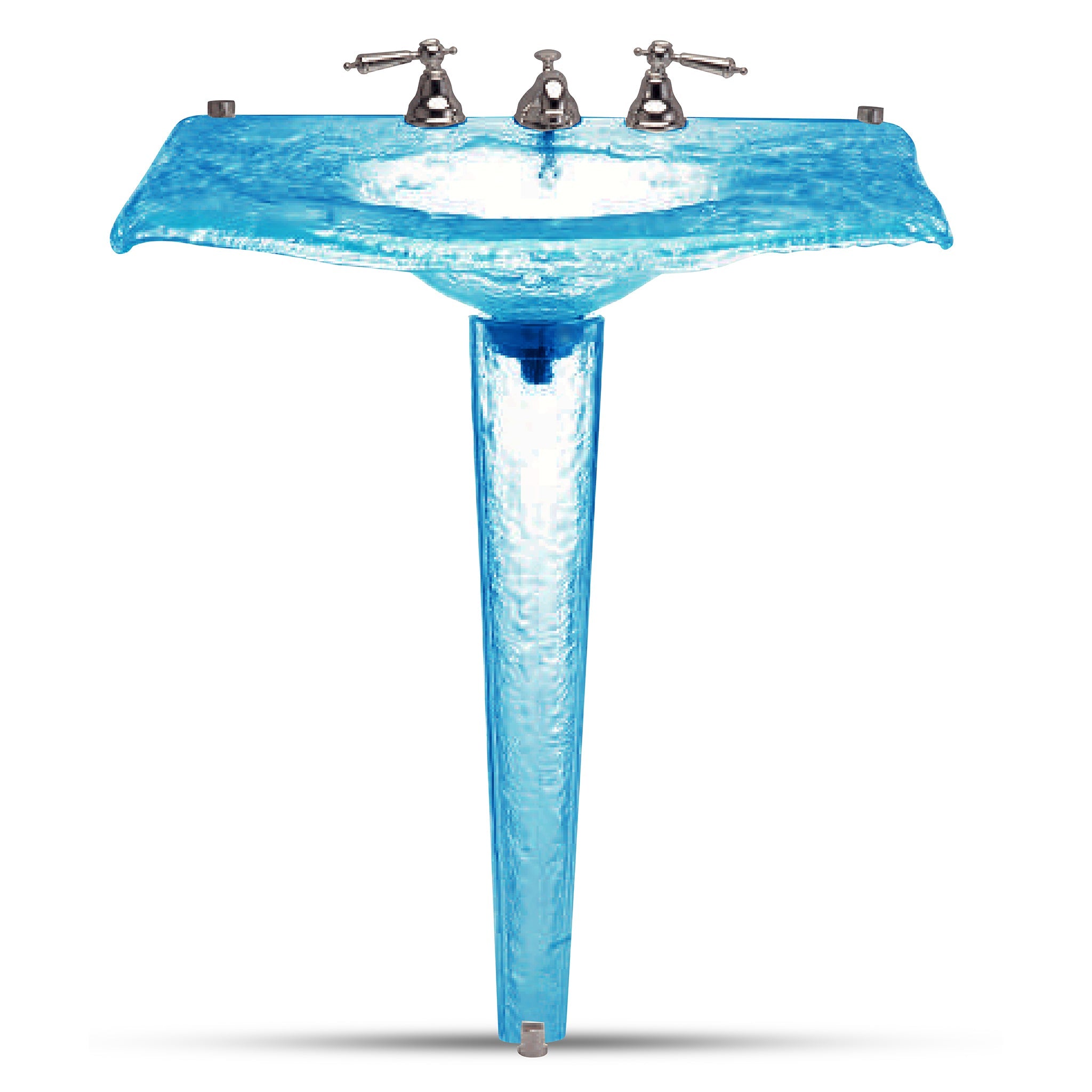 LAS303 Large Basin on Pedestal - Premium Statement Piece VERRE GALLERY by Renaissance Glassworks Inc
