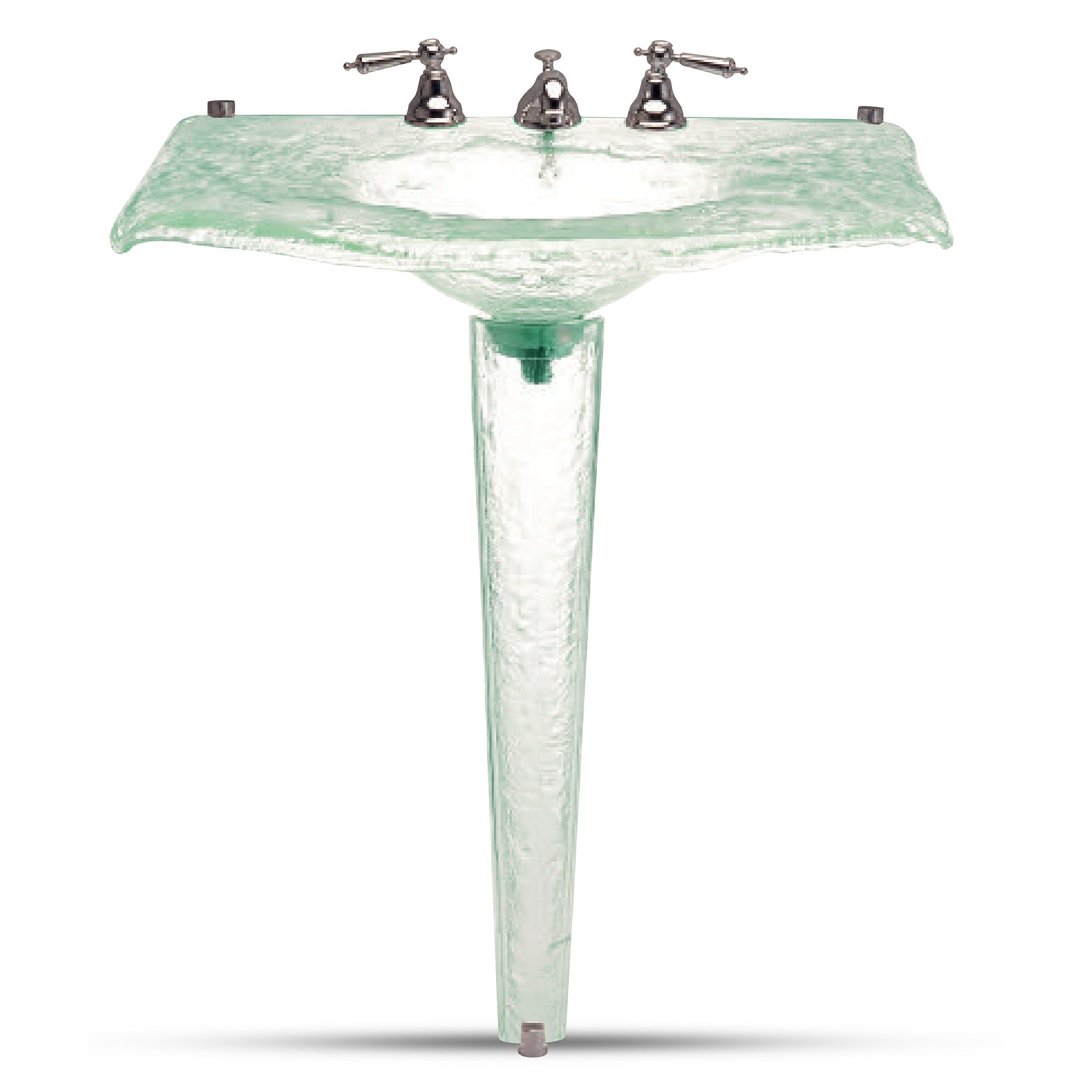 LAS303 Large Basin on Pedestal - Premium Statement Piece VERRE GALLERY by Renaissance Glassworks Inc