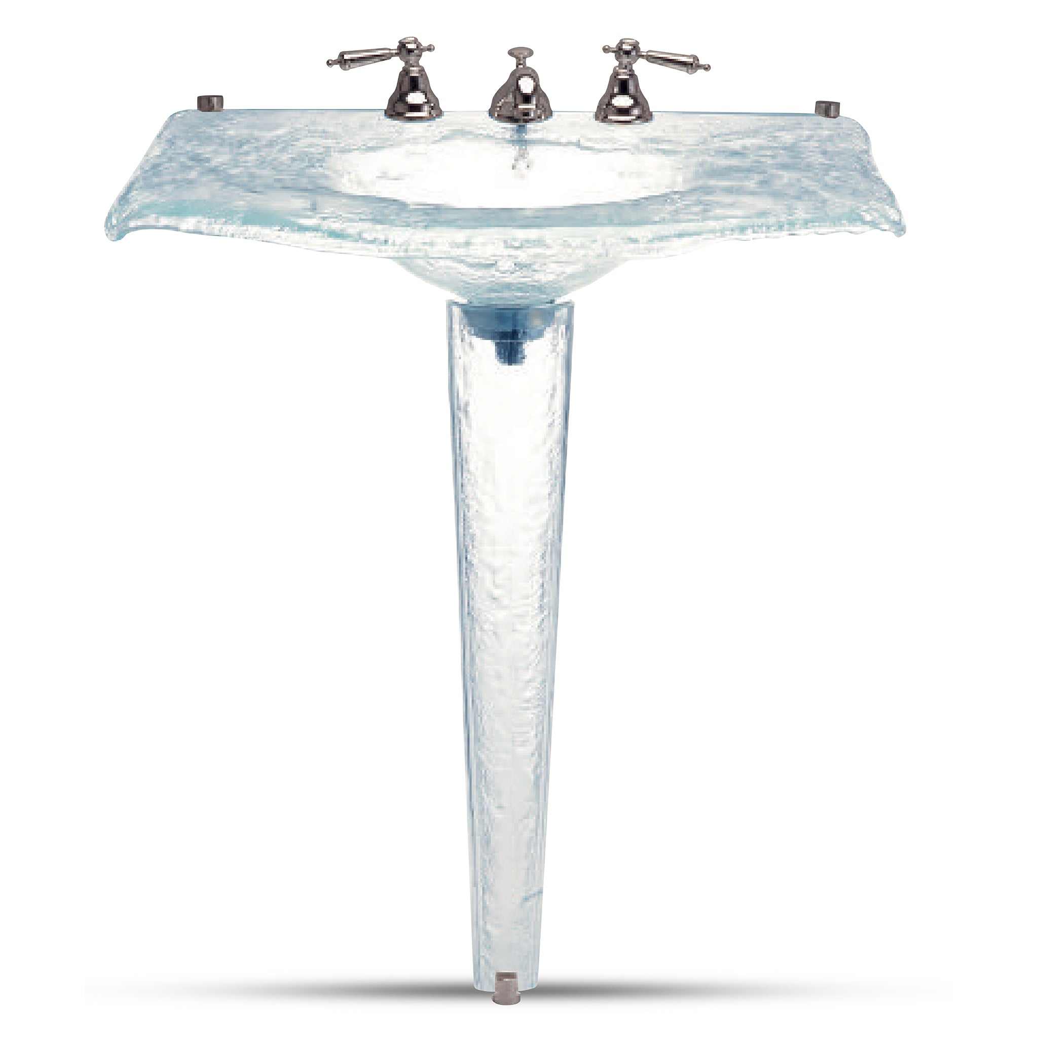 LAS303 Large Basin on Pedestal - Premium Statement Piece VERRE GALLERY by Renaissance Glassworks Inc