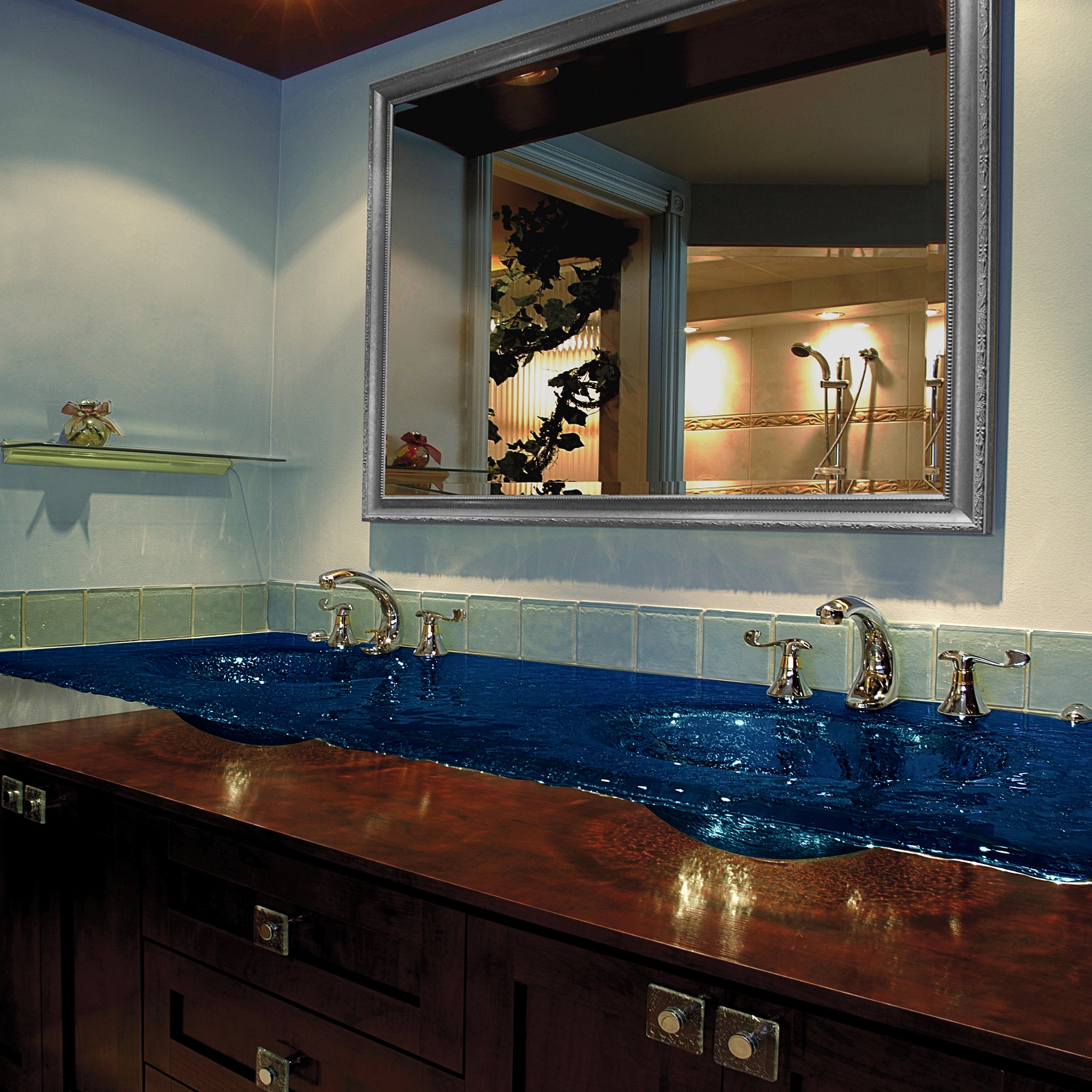 LAS520 3/4’’ (18mm) Thick Countertop with Integrated Double Basin